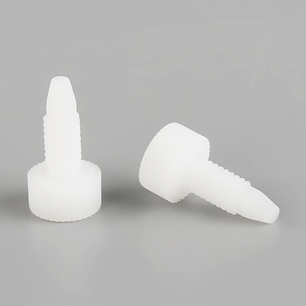 ADAMAS-BETA PP Plastic Mobile Phase Stopper T-Shape 4MM Thread Diameter Plug White Laboratory Sealing Plug(Pack of 1)