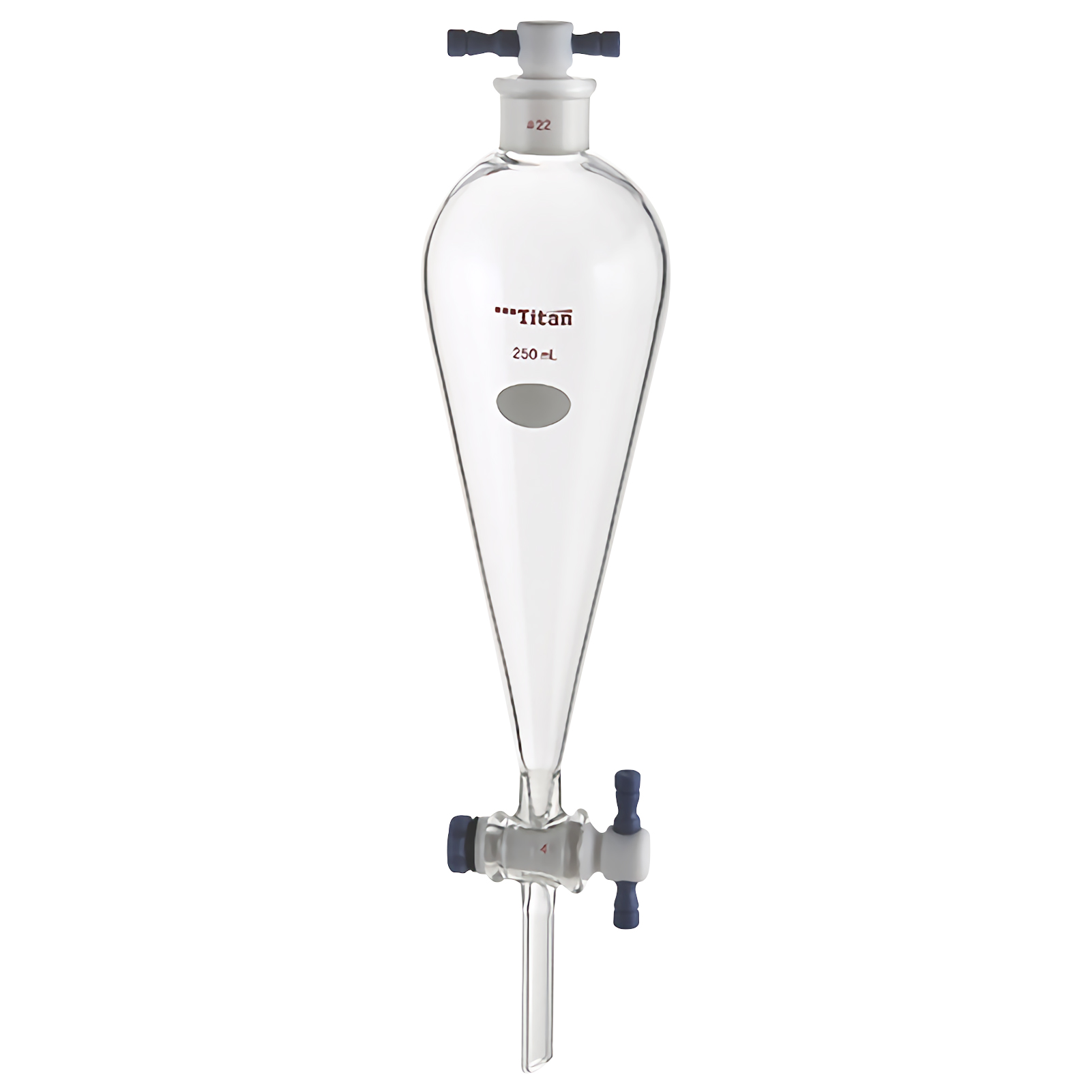 ADAMAS BETA Glass Separating Funnel Laboratory Funnels with Top Plug PTFE/Glass Cock Grinding Mouth 60-1000ml Pear-Shape Lab Filters
