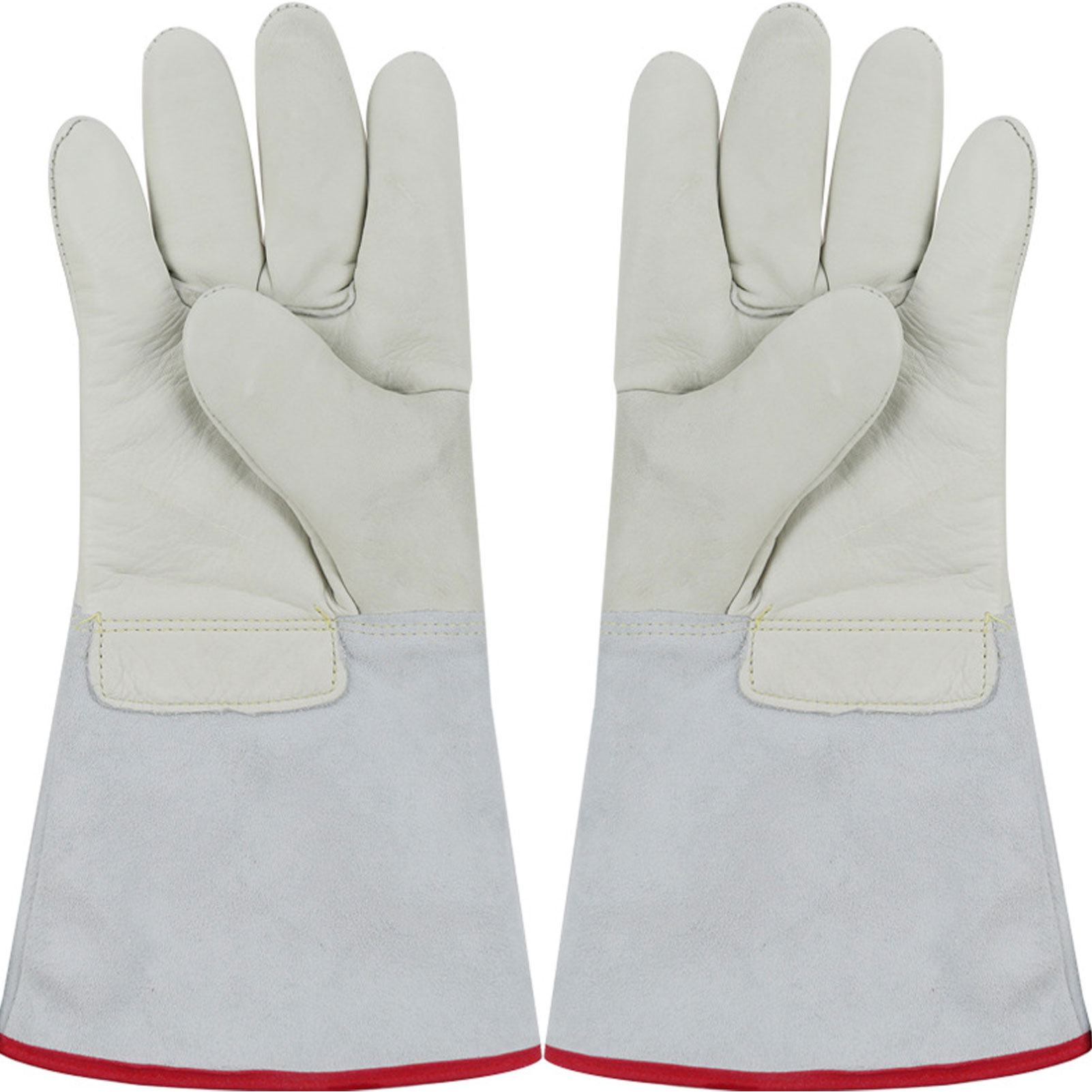 ADAMAS BETA 1 Pair Lab 31-36cm Leather Low Temperature Resistant Gloves - 200 ℃ Liquid Nitrogen Proof Cowhide Antifreeze Laboratory Protective Gloves