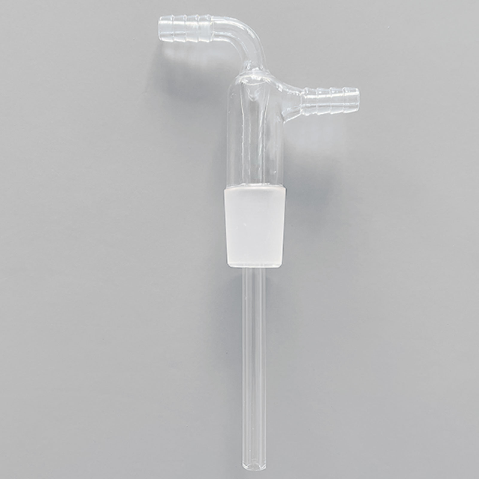 ADAMAS-BETA Glass Gas/Liquid Input Connector 75mm/250mm Air Extraction Joint with Pagoda Branch Pipe Grinding Mouth 24/40 Lab Tubes