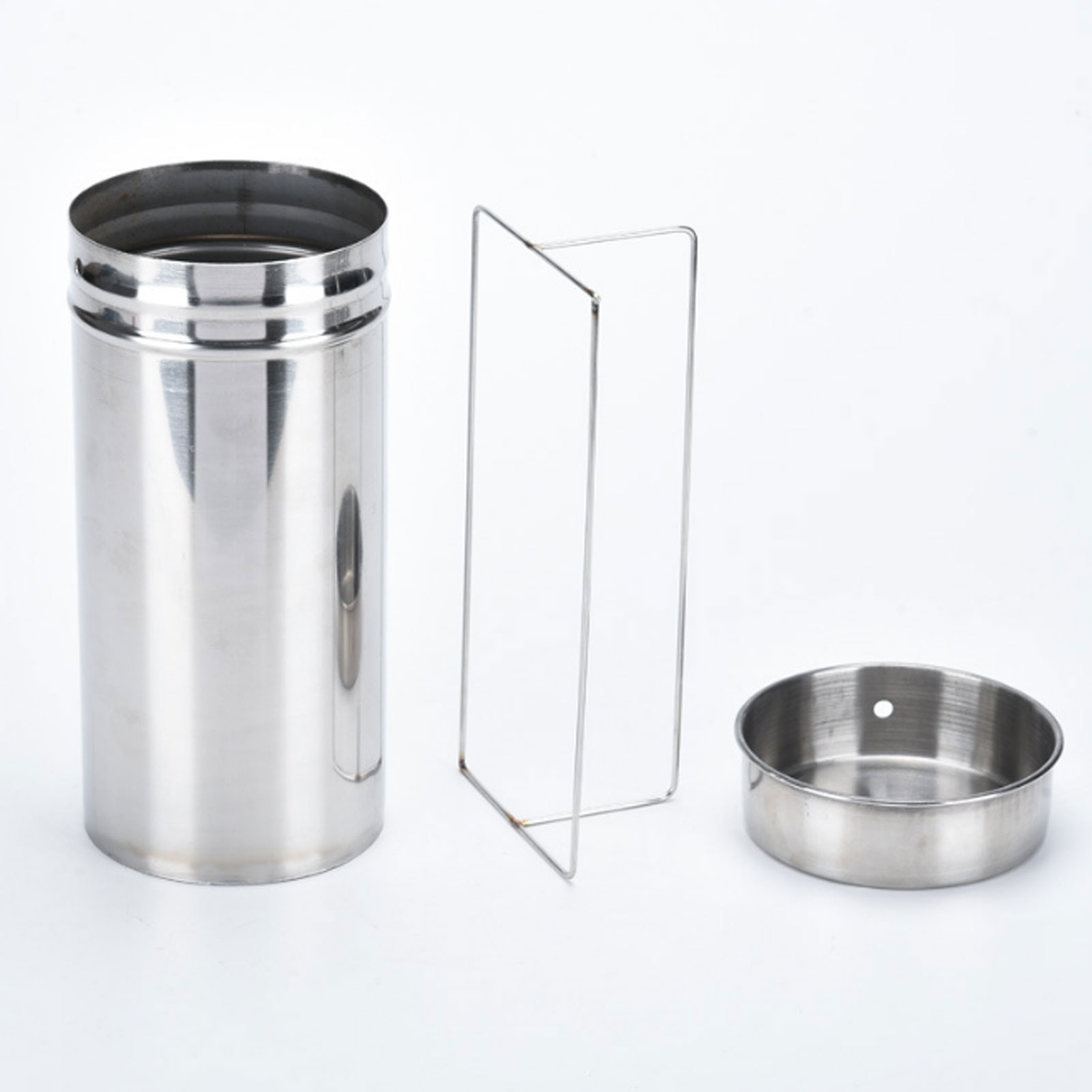 ADAMAS BETA 1pcs Lab Stainless Steel Sterilization Cartridge Reusable Straw Tube Laboratory Petri Dish Disinfection Bucket 90x200mm 106x250mm