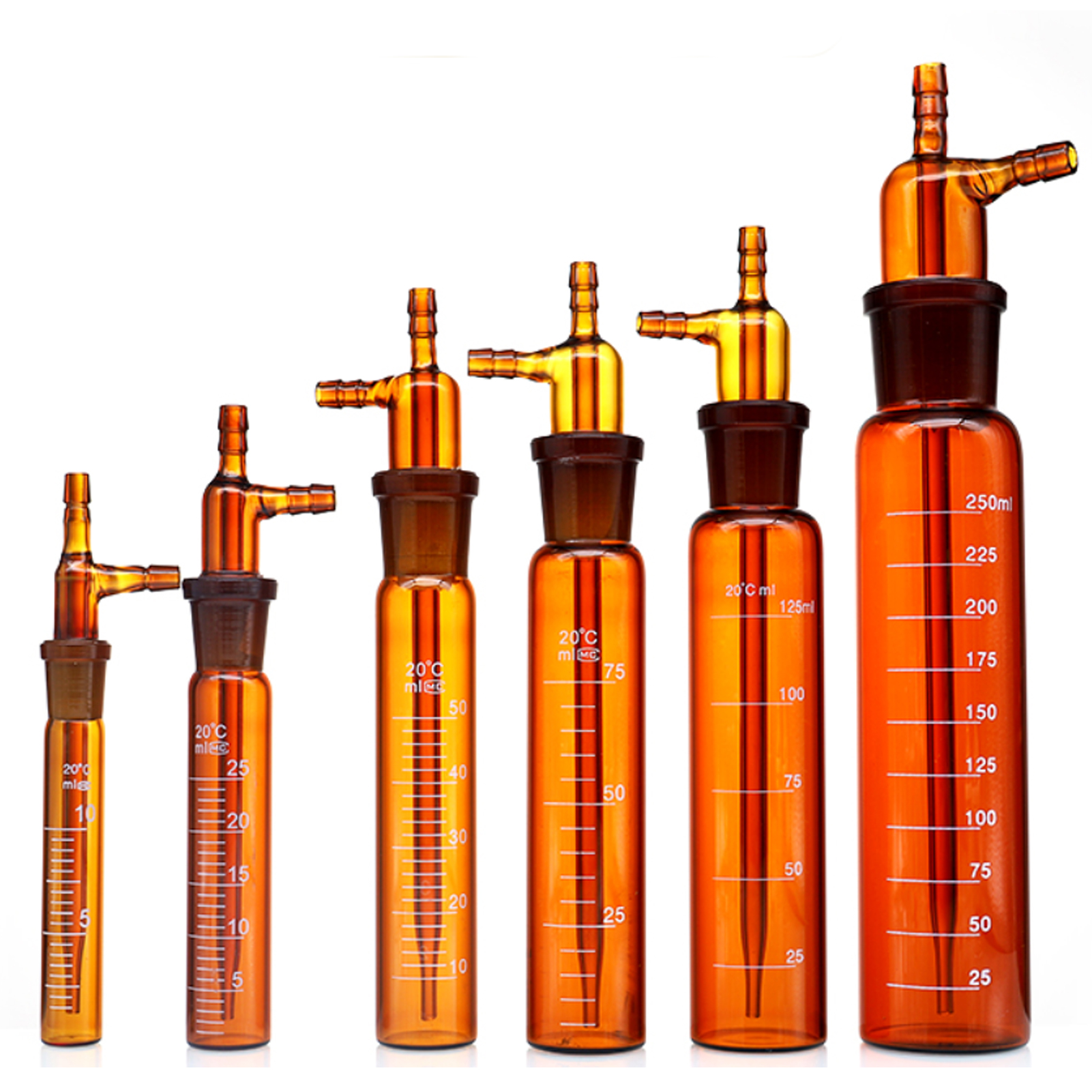 ADAMAS BETA Impact Glass Absorption Bottle 10-250ml Graduated Grinding Mouth Laboratory Impact Absorber Sampling Bottle