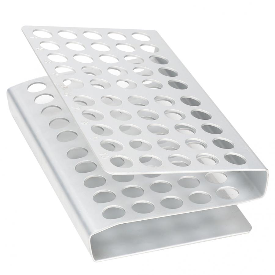 ADAMAS-BETA Lab Test Tube Racks 50 Round Holes Z-Shape Aluminum Alloy Tubes Storage Holders Well Diameter 12.2mm/14.5mm/17.5mm