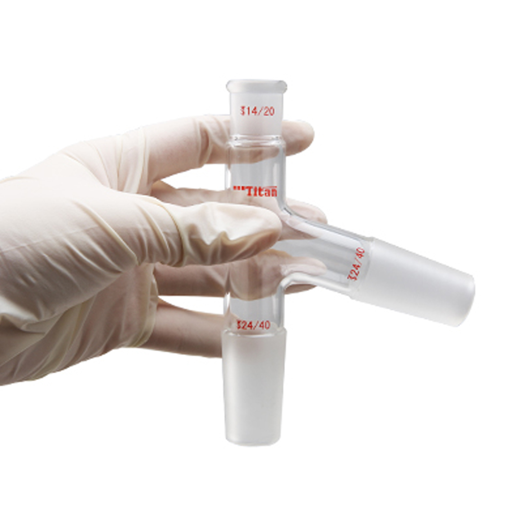 ADAMAS-BETA A-Shape High Borosilicate Glass Joint Glass Reducing Connecting Adapter Inner Grinding Mouth Connector Lab Glassware