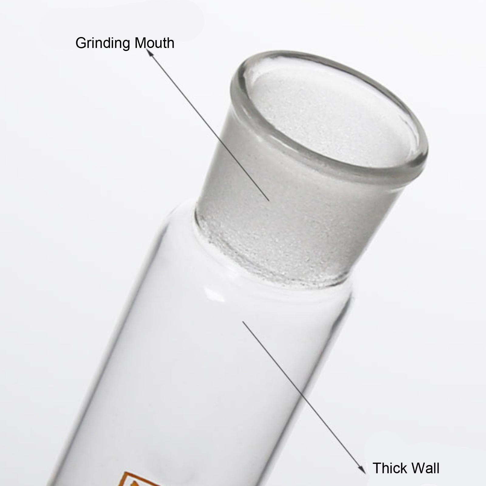 ADAMAS BETA Lab Glass Graduated Test Tube with Stopper 5-100ml  Grinding Mouth Round Bottom Laboratory Test Tube for Microbial Culture Experiment