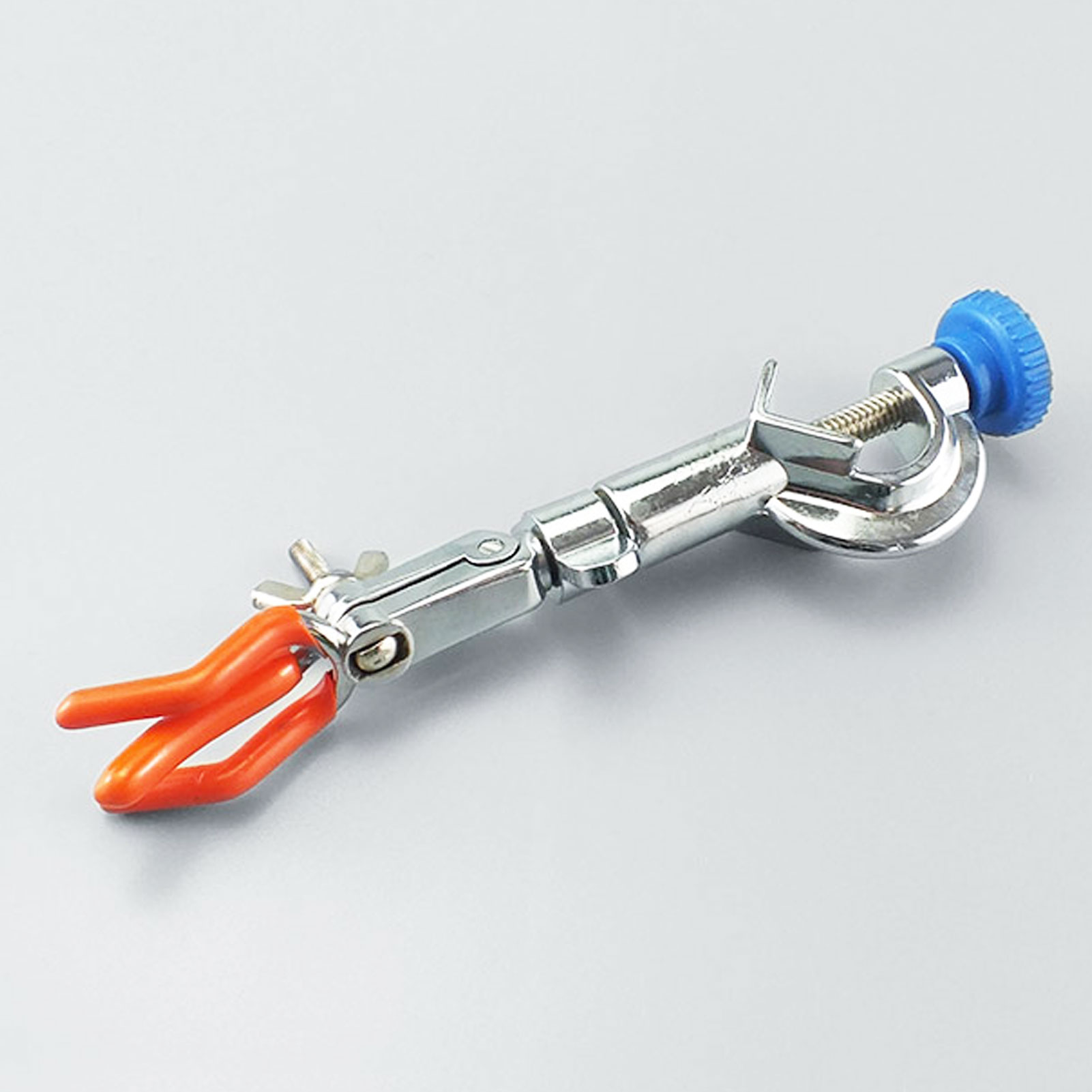 ADAMAS BETA Lab 3-Claw Deflection Clamp Alloy Electroplated/Sprayed Fixing Clips with Top Wire Laboratory Metal Multi-function Clamp