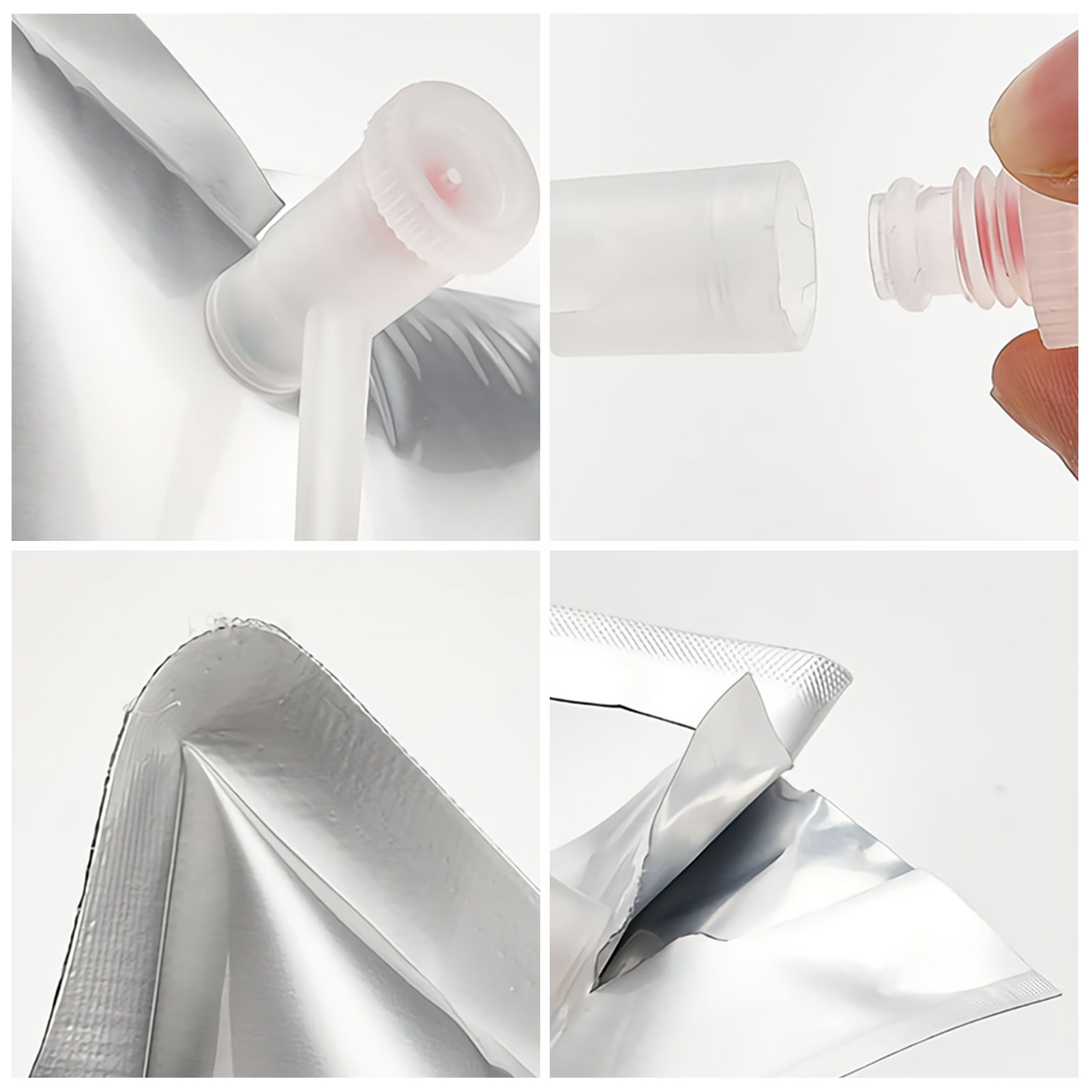 ADAMAS BETA Aluminum Foil Gas Sampling Bags with L-Shape Single/Double Valve Laboratory Composite Membrane Air Collection Bags 10ml-200L