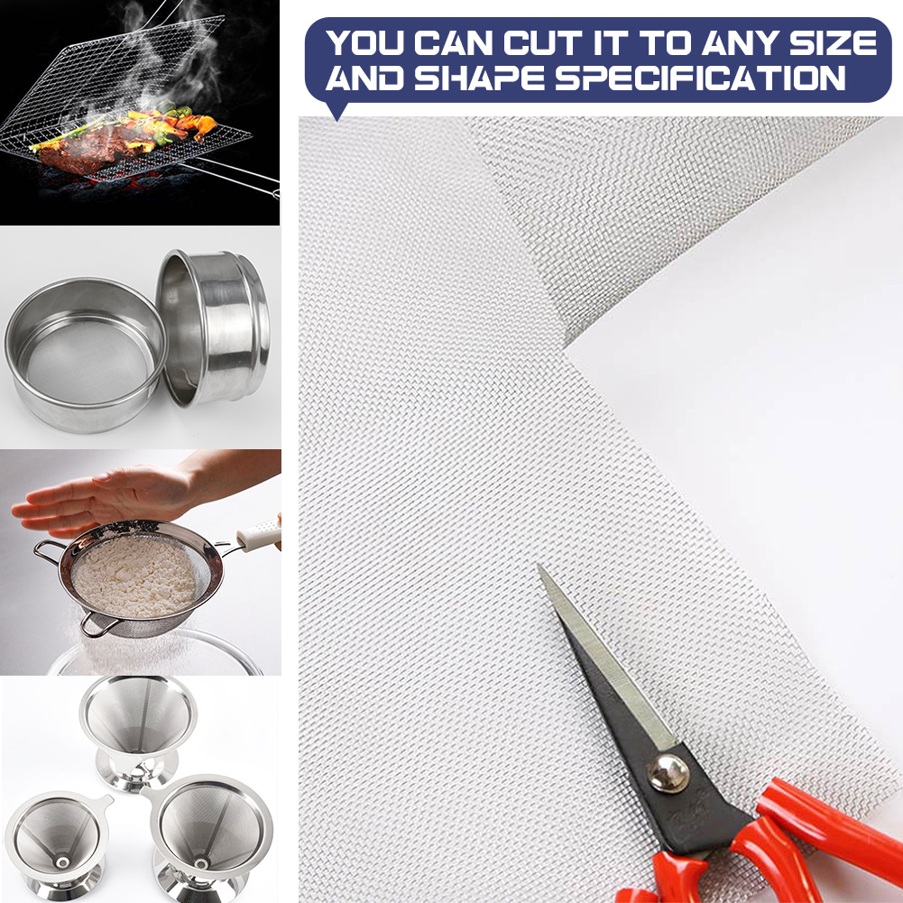 ADAMAS-BETA Stainless Steel Wire Mesh 50*250cm 5-200Mesh Plain Woven Mesh Laboratory Sieve Sheet for Hierarchical Filtering Experiment