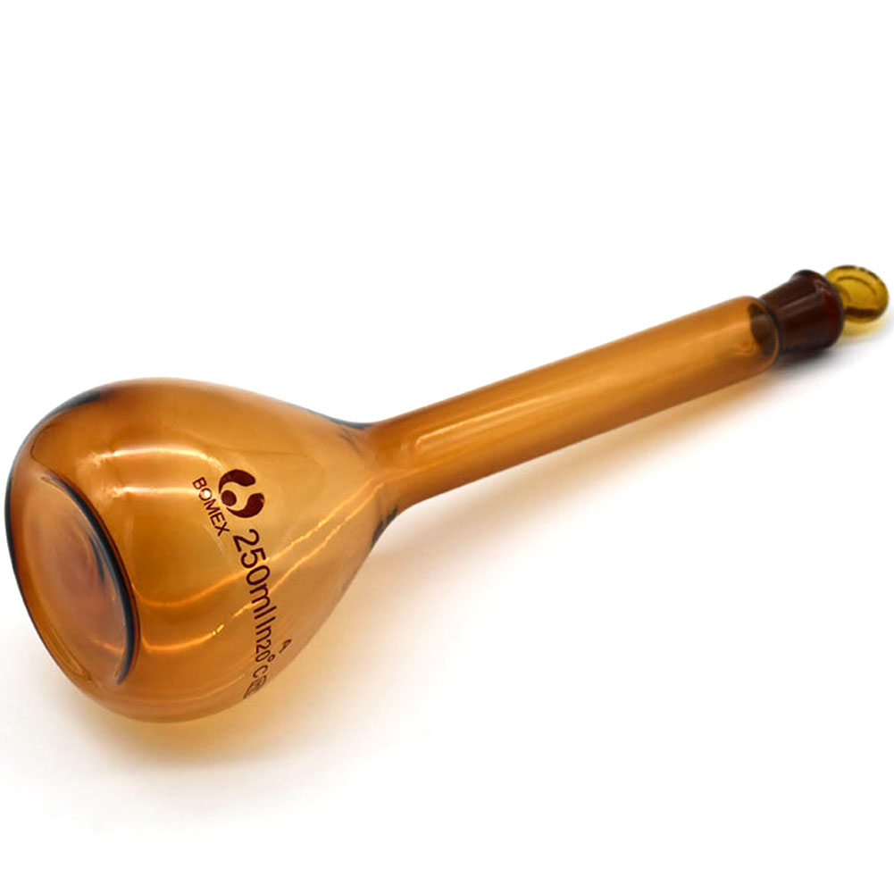 ADAMAS BETA Volumetric Flask with Stopper Amber 5-2000ml Lab Glassware Laboratory Long Neck Reagent Storage Bottle Glass Plug