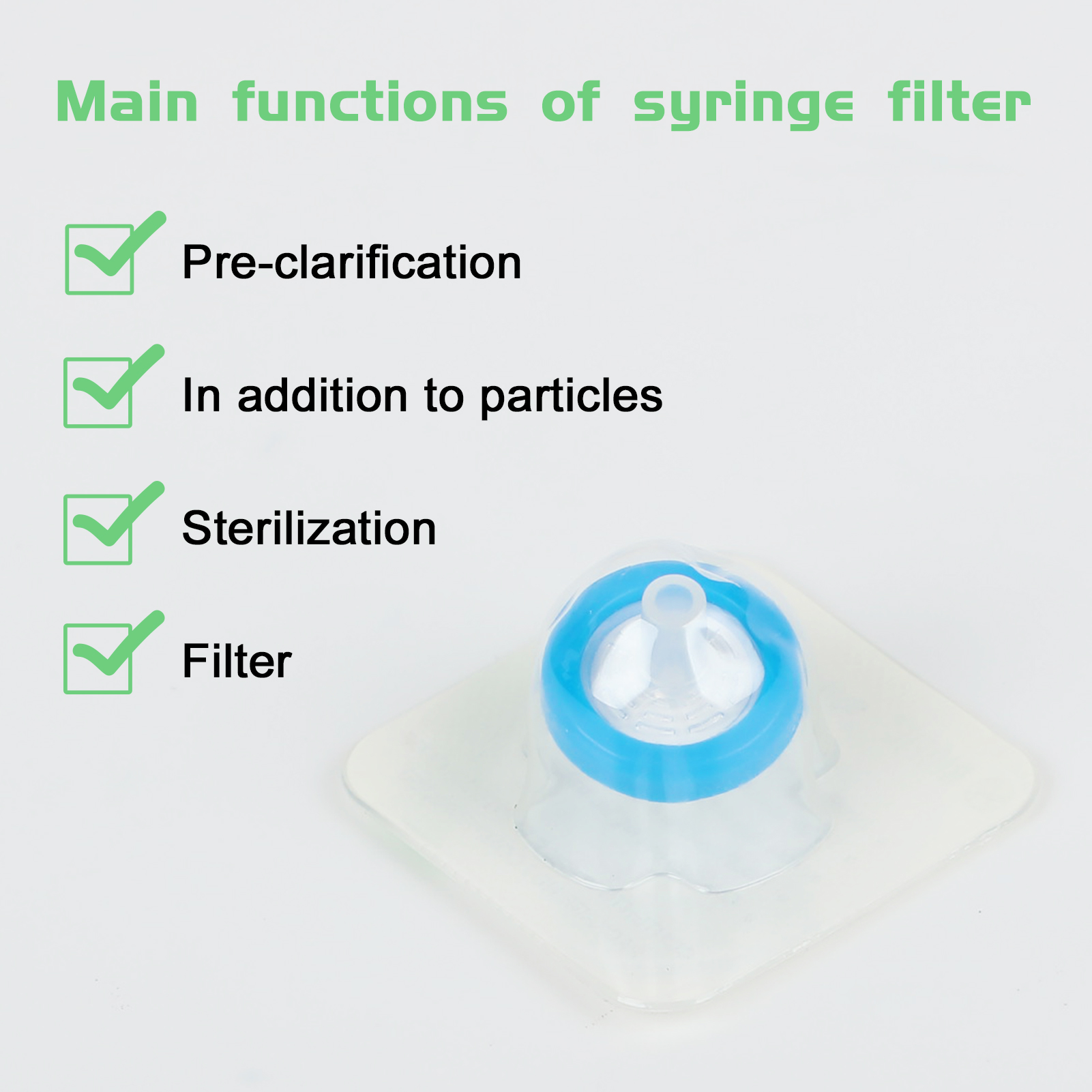 15-100pcs Sterilized Needle Filter PVDF 0.1um 0.22um 0.45um Disposable Individual PP Syringe Filters Lab Experiment Accessories