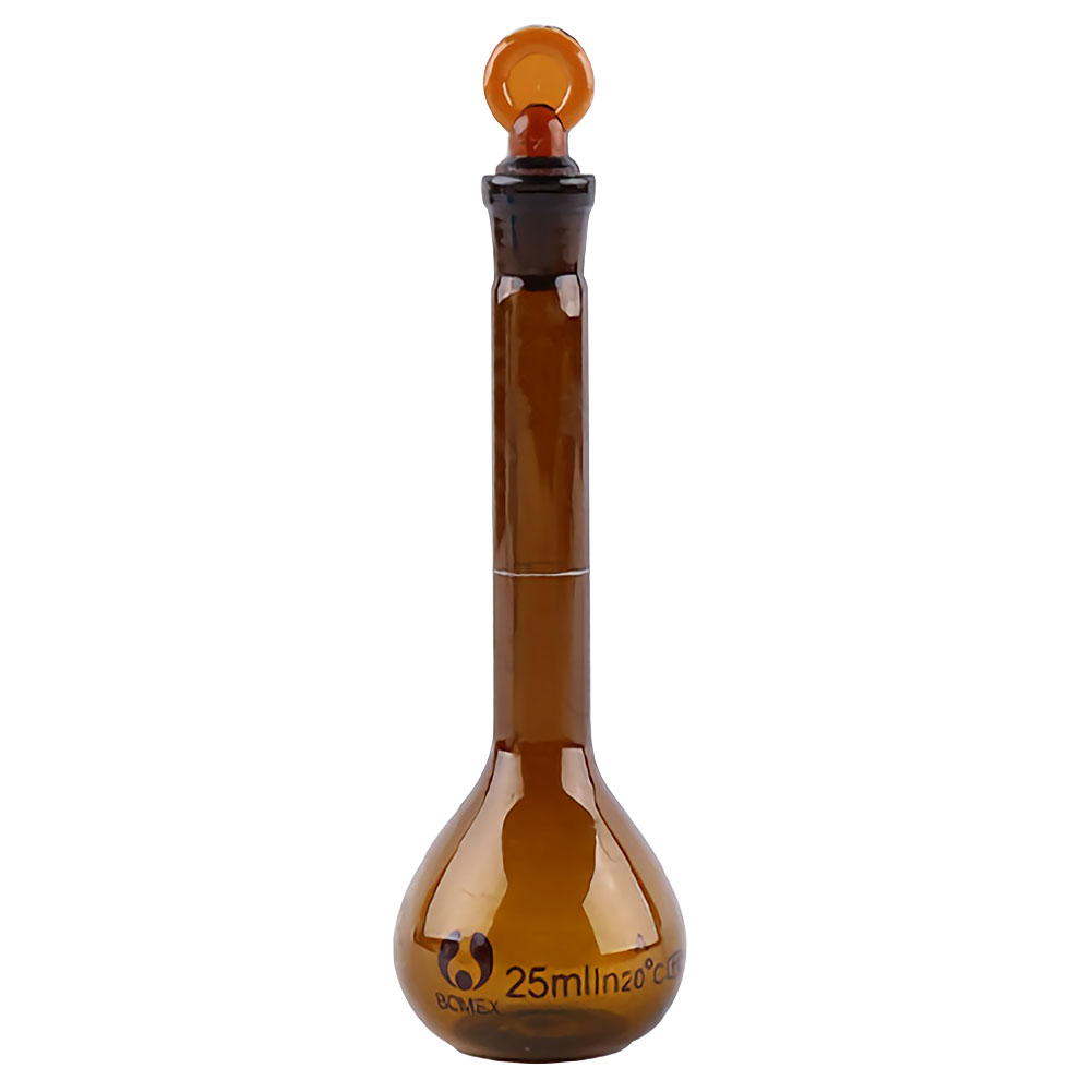 ADAMAS BETA Volumetric Flask with Stopper Amber 5-2000ml Lab Glassware Laboratory Long Neck Reagent Storage Bottle Glass Plug