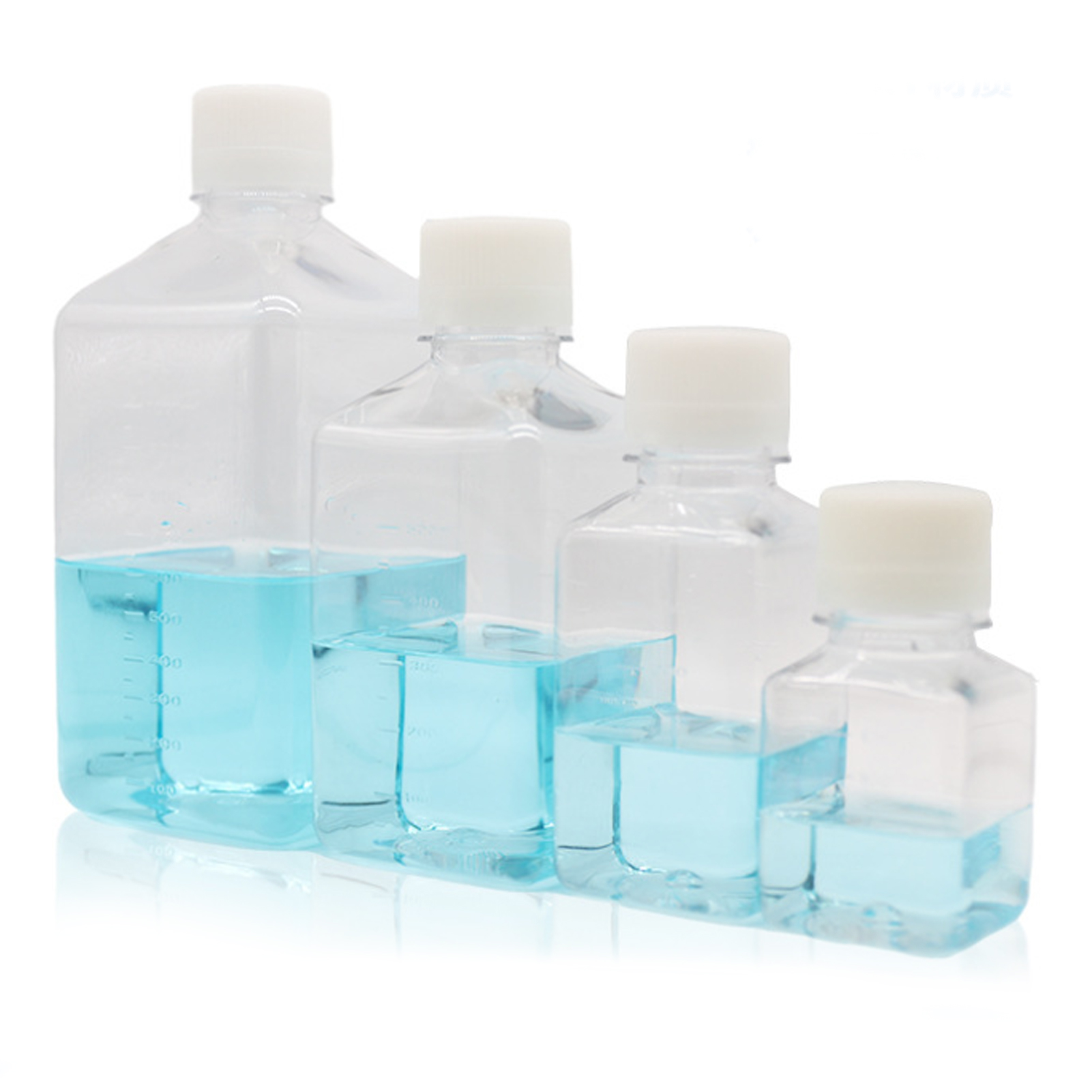 ADAMAS BETA Wholesale PET/PC Plastic Serum Bottle with Cover 125-1000ml Narrow Mouth Sterilized Lab Chemical Reagent Bottle Sample Sealing Bottles