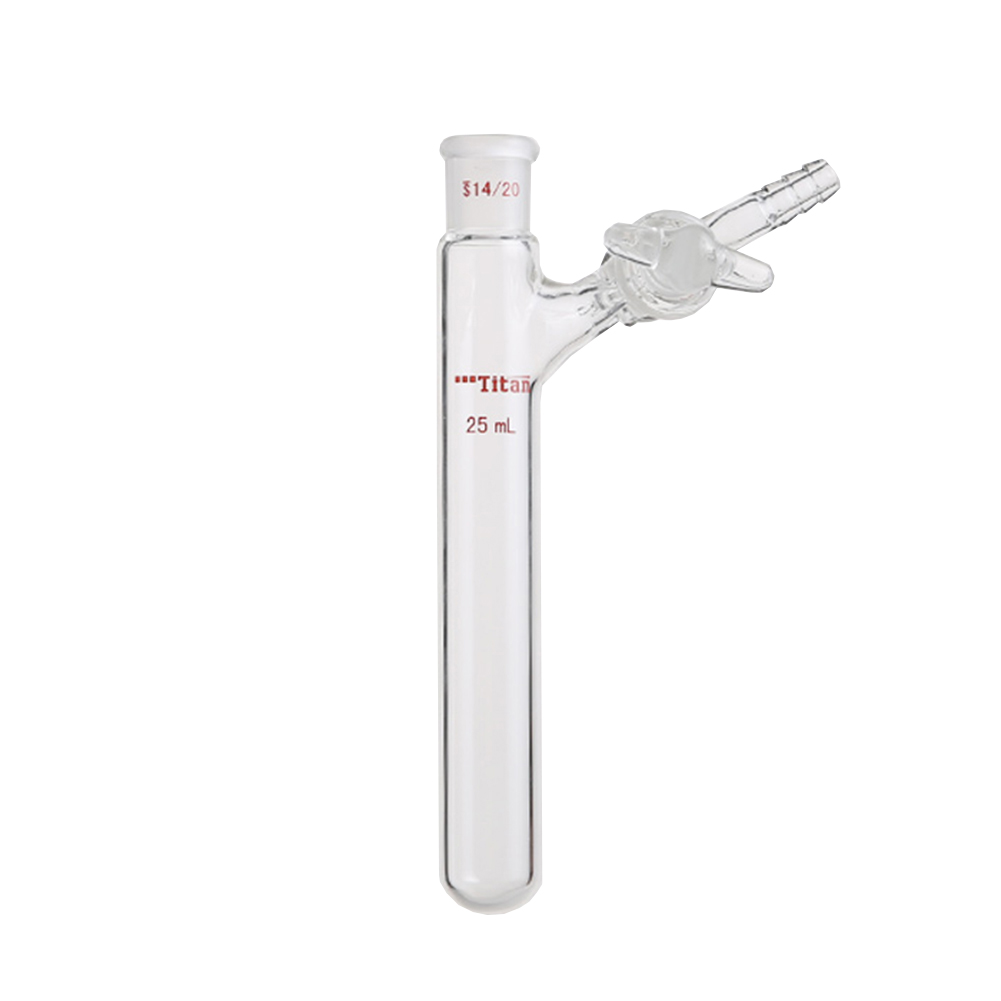 ADAMAS-BETA Two-way Reaction Tubes with Glass Stopcock/PTFE Piston Thick Wall Lab Glassware Grinding Mouth 10-250ml Experiment Supplies