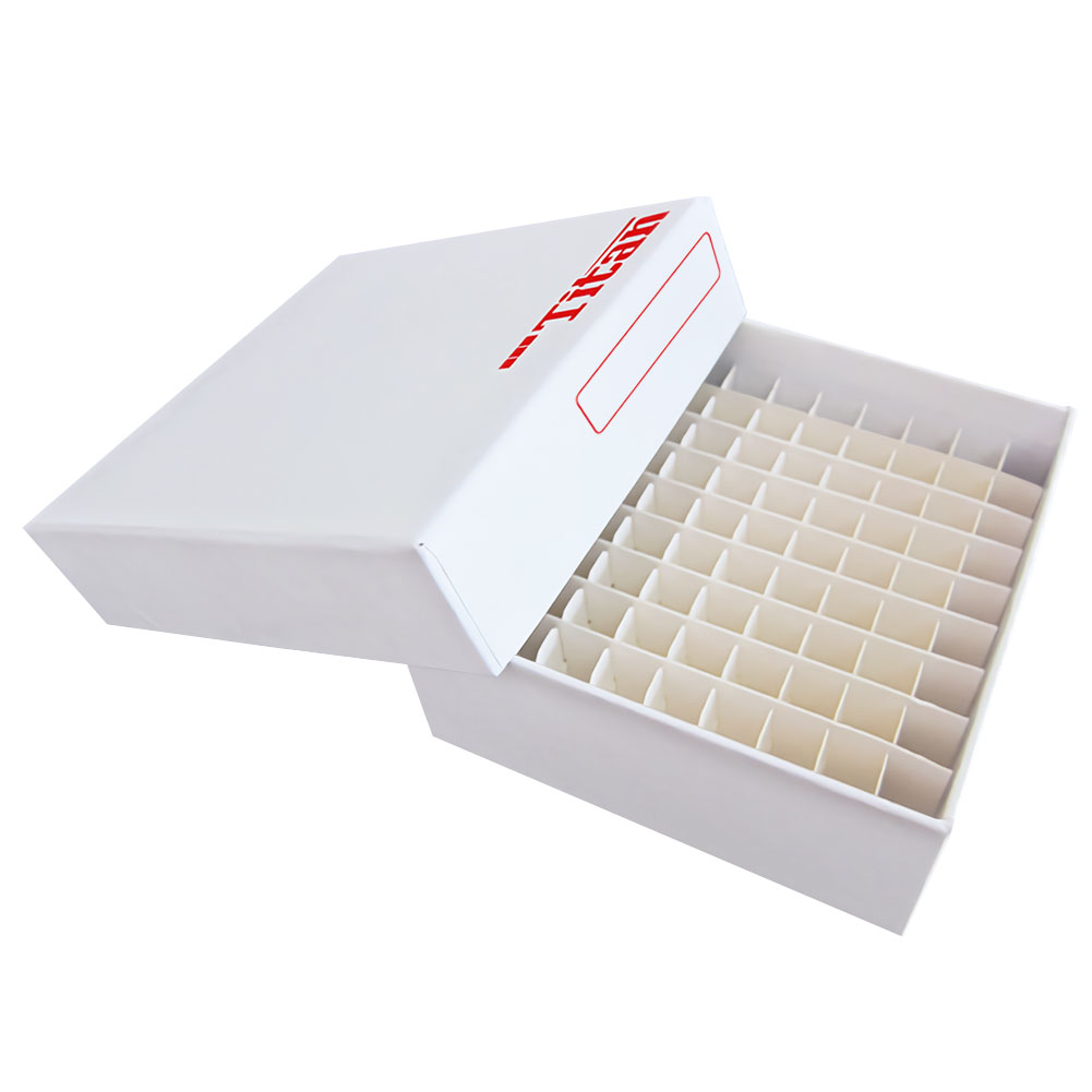 ADAMAS-BETA 15pcs/Set Coated Paper Freezer Low Temperature Resistance -196 ℃ Lab Freezing Boxes Cardboard 80-Grids/100-Grid for 1.5ml/1.8ml Tubes