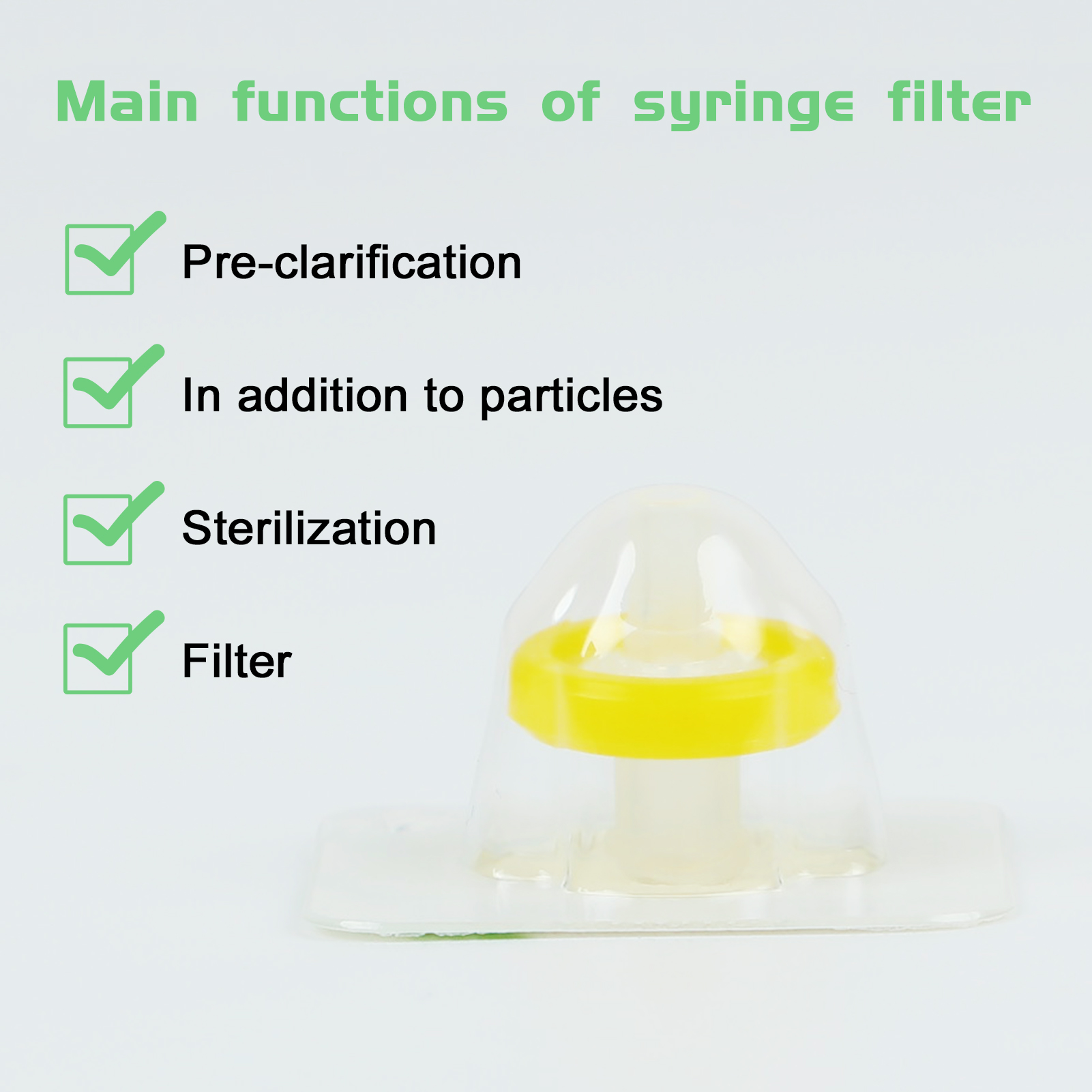 ADAMAS-BETA 15-100pcs PP Sterilized Needle Filter 0.22um 0.45um MCE Disposable Individual Package Syringe Filter Lab Experiment Accessories