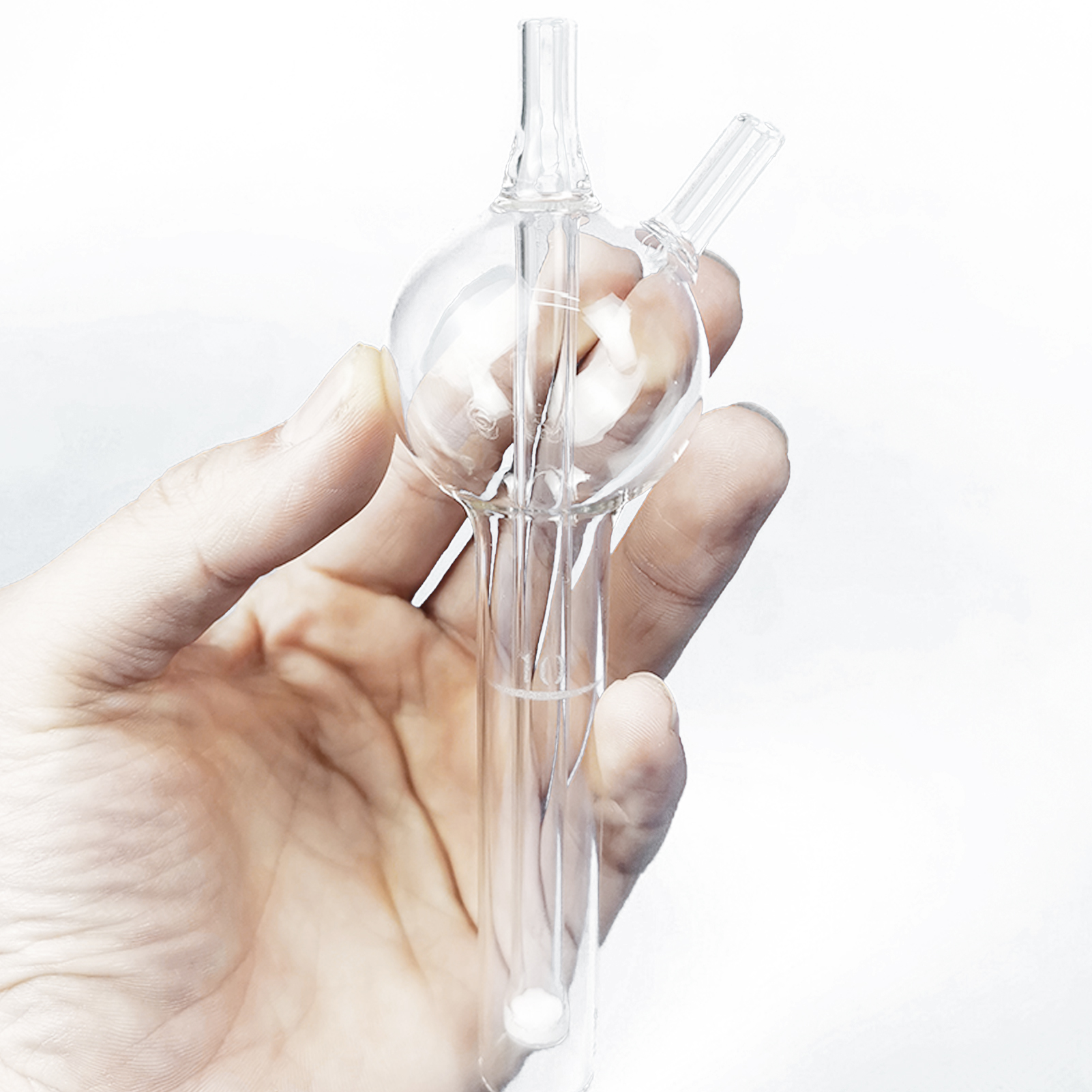 ADAMAS BETA Straight Porous Plate Glass Sulfur Dioxide Absorption Bottle 10-125ml Transparent/Brown Laboratory Bubble Sampling Bottle