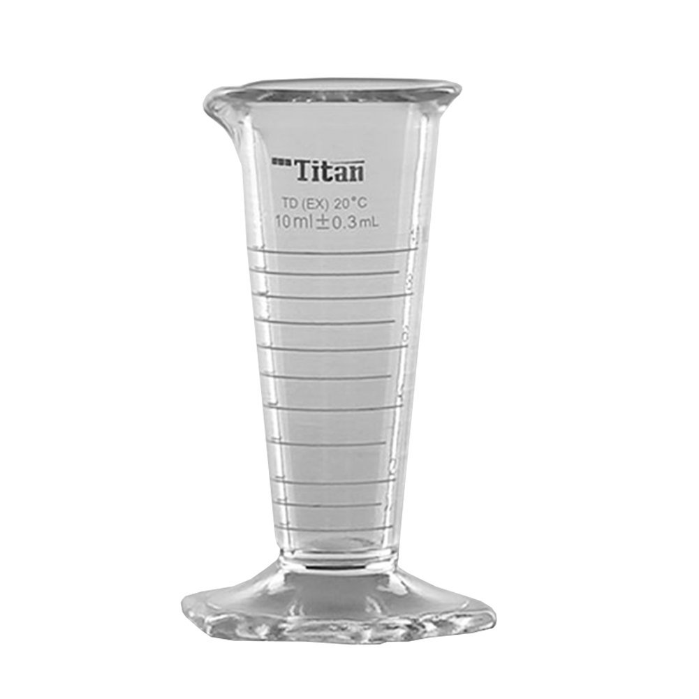 ADAMAS BETA 1pcs Hexagonal Base Glass Measuring Cup 5-1000ML Laboratory Graduated Conical Cylinder Lab Glassware
