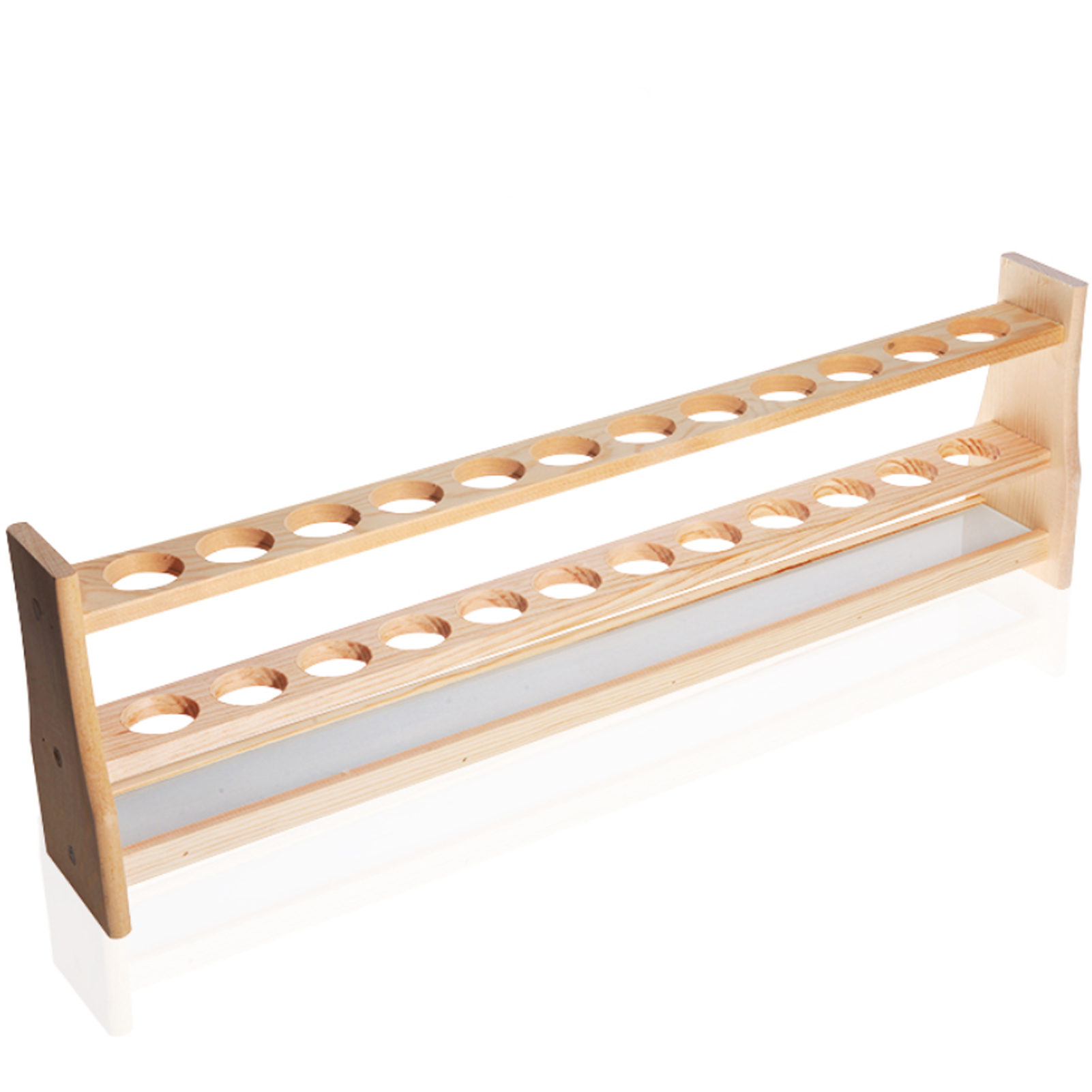 ADAMAS BETA Log Colorimetric Pipe Rack 6-Well 12-Well Wooden Laboratory Porous Tube Holder for 25ml 50ml 100ml Colorimetric Tubes