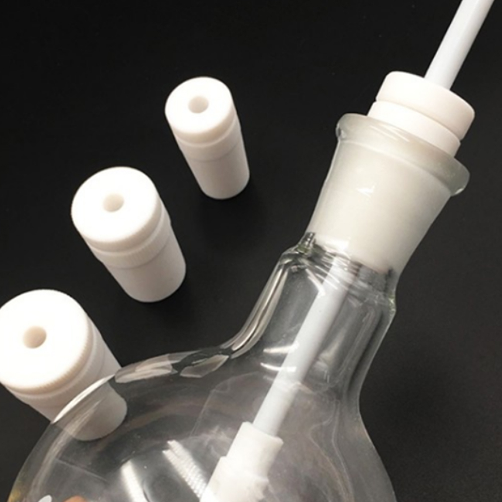 ADAMAS-BETA Teflon Mixing Sleeve Plug Laboratory PTFE 19-50# Holed PTFE Stirring Stopper Matching Stirrer Hole Diameter 7mm