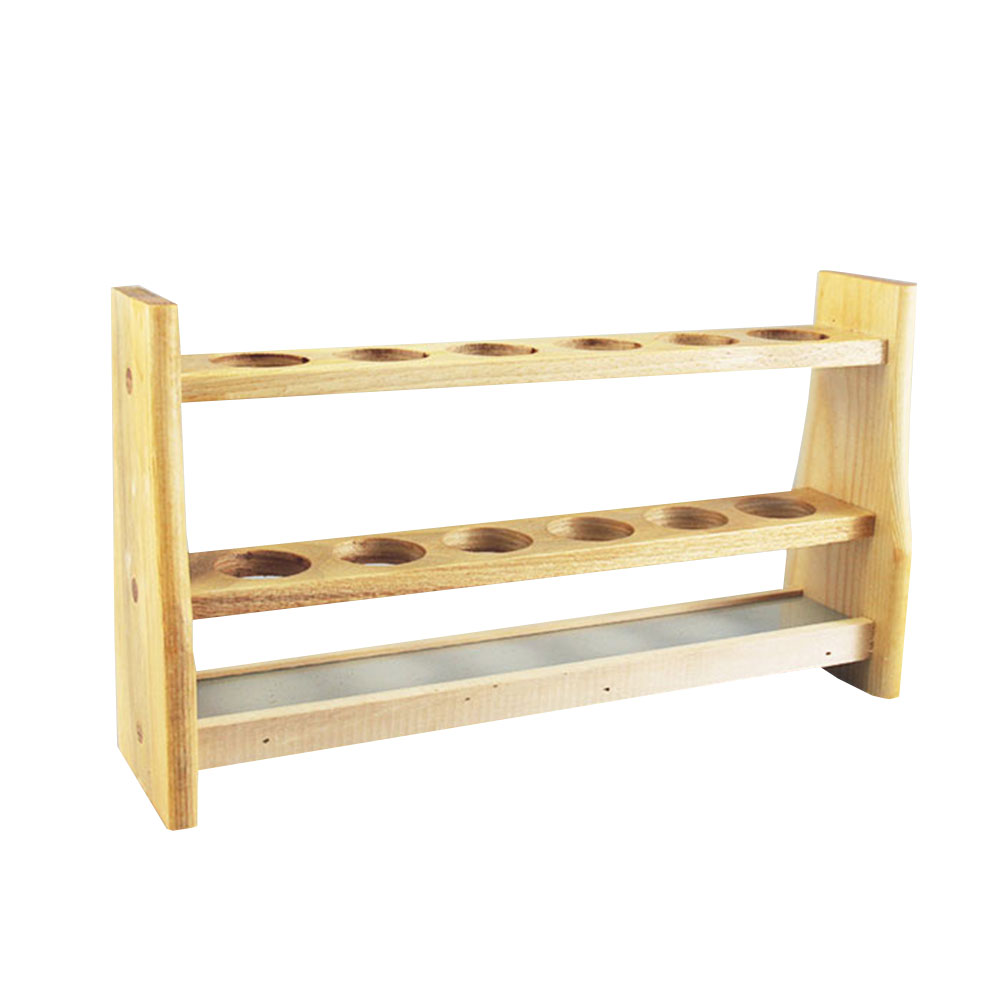 ADAMAS BETA Log Colorimetric Pipe Rack 6-Well 12-Well Wooden Laboratory Porous Tube Holder for 25ml 50ml 100ml Colorimetric Tubes