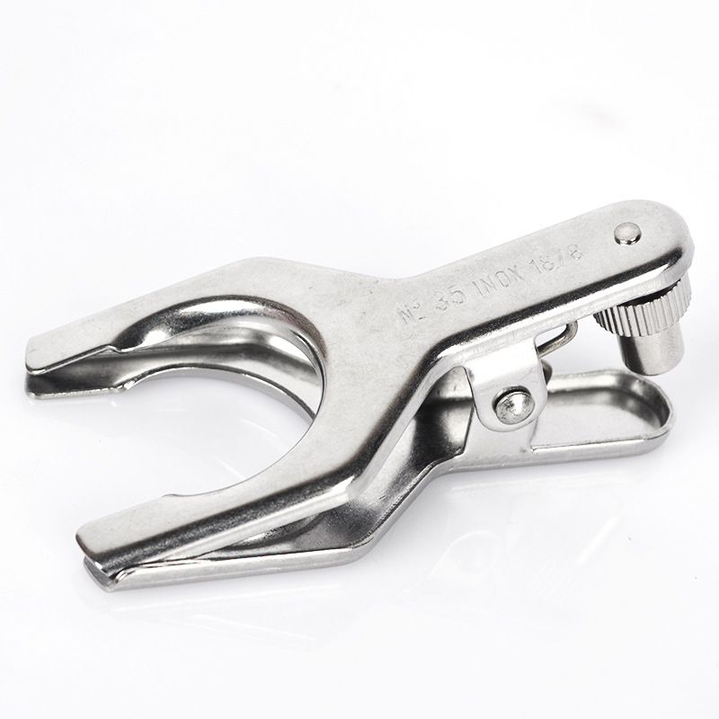 ADAMAS-BETA Laboratory Metal Spherical Joint Pinch Clamps Stainless Steel Glass Grinding Clamps 12-50# Interface Clip