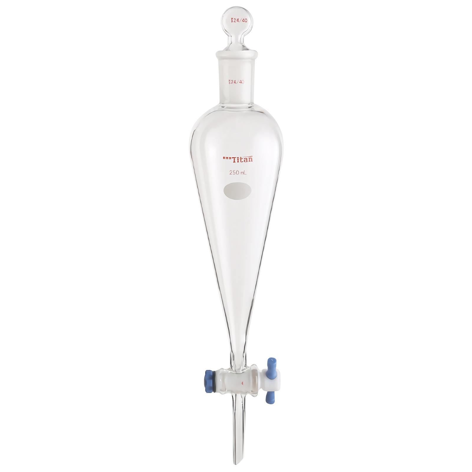 ADAMAS BETA Glass Separating Funnel Laboratory Funnels with Top Plug PTFE/Glass Cock Grinding Mouth 60-1000ml Pear-Shape Lab Filters