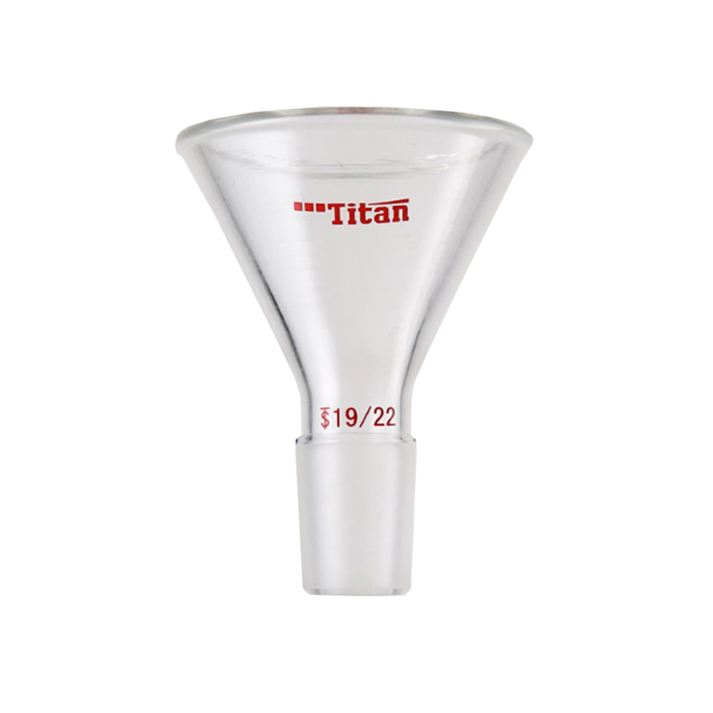 ADAMAS BETA Lab Triangular Funnel with Grinding Mouth 19/22 24/40 Glass Diameter 50mm 75mm 90mm Laboratory Short Neck Funnels