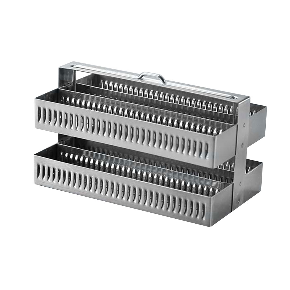 ADAMAS BETA Lab Stainless Steel Slide Dyeing Rack with Handle Laboratory Slide Storage Holder Suitable for 20/30/60 Sheets Standard Slides