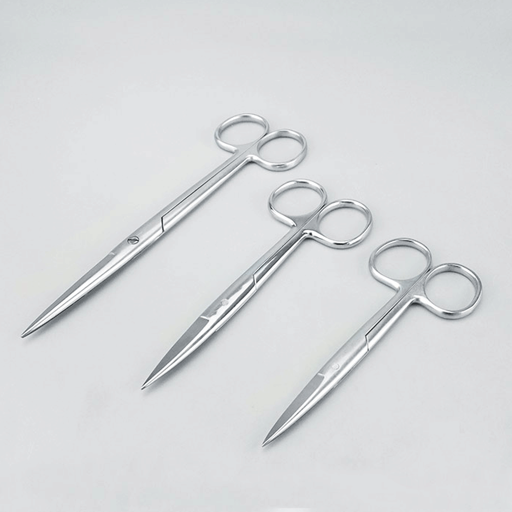 ADAMAS BETA 1pcs Stainless Steel Scissors Straight/Curved Tip 12.5-18cm Laboratory Pliers Tools Haircut Eyebrow Trimming Scissors