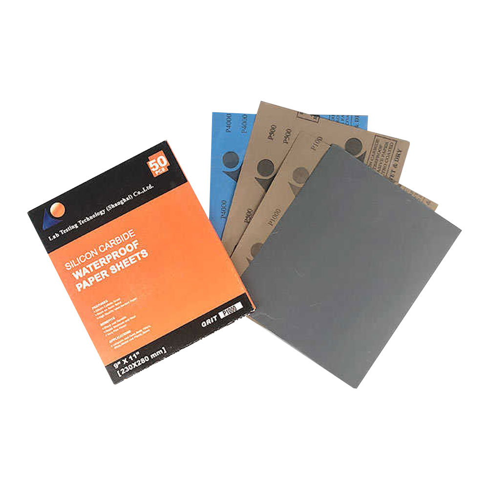 ADAMAS BETA Lab Water Resistance Special Abrasive Paper for Metallography Black Silicon Carbide 230x280mm P80-P4000 Mesh Sandpaper(Pack of 50)