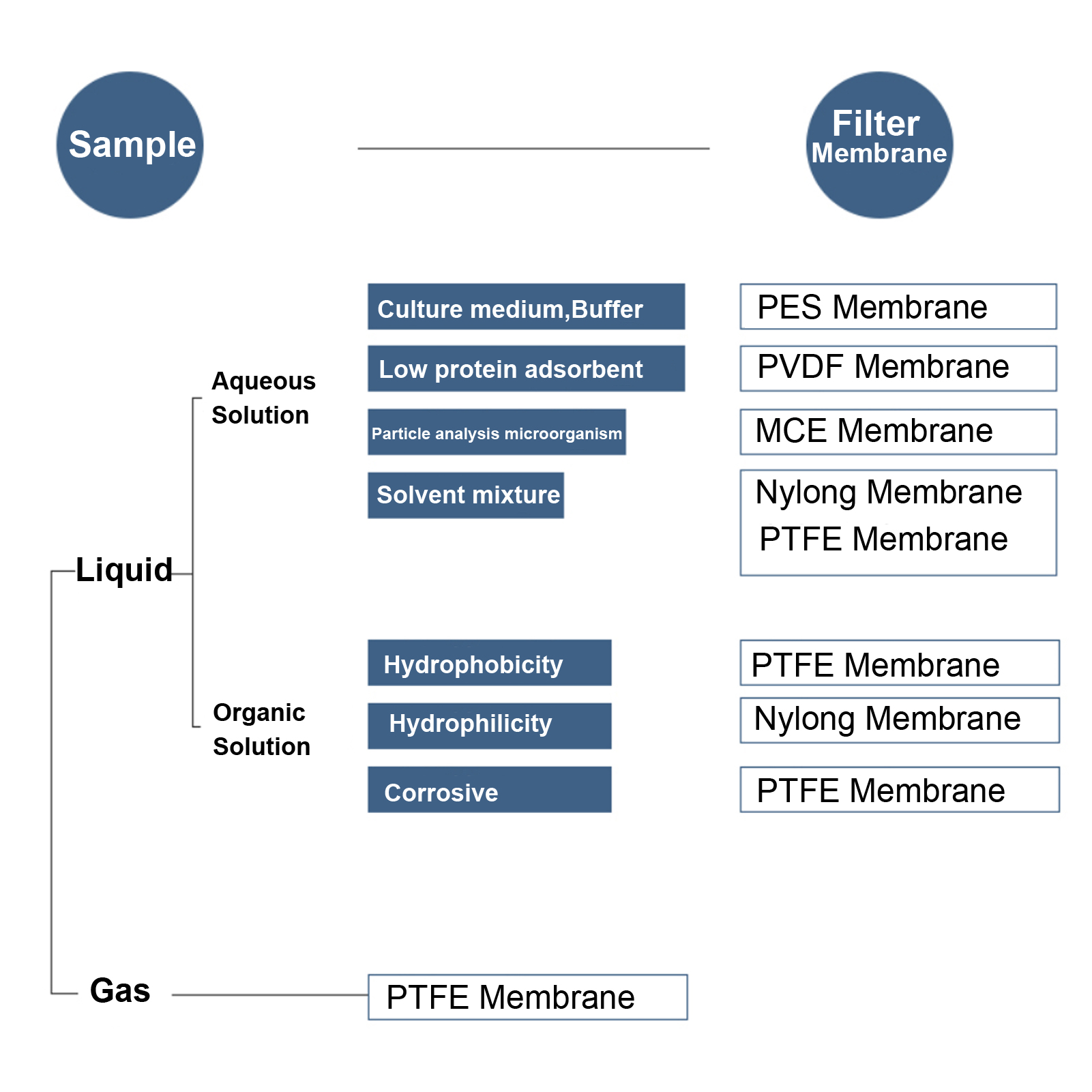 ADAMAS BETA Lab Microporous Membrane Nylon/MCE/PES/PTFE Filter Film Hole Diameter 0.22um 0.45um for Laboratory Experiment (Pack of 100)