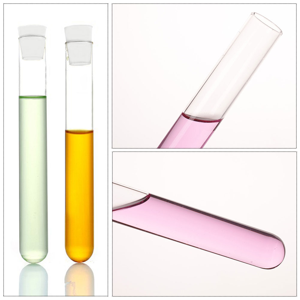 ADAMAS BEST 20*150mm Glass Test Tubes with Rubber Stopper+6 Well Plastic Test Tube Rack Laboratory Plastic Tube Holders Standers Set 13pcs