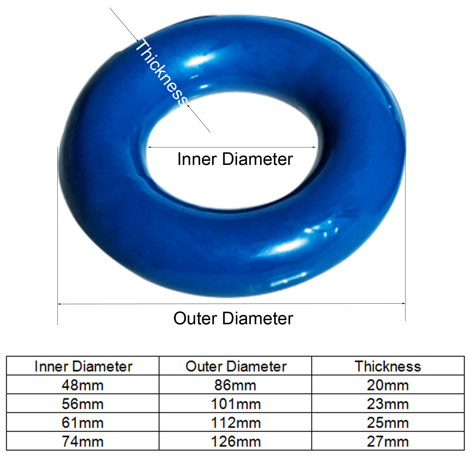 ADAMAS BETA Lab Counterweight Ring Triangular Flask Laboratory Stationary Round Cast Iron Ring Inner Diameter 48mm,56mm,61mm,74mm