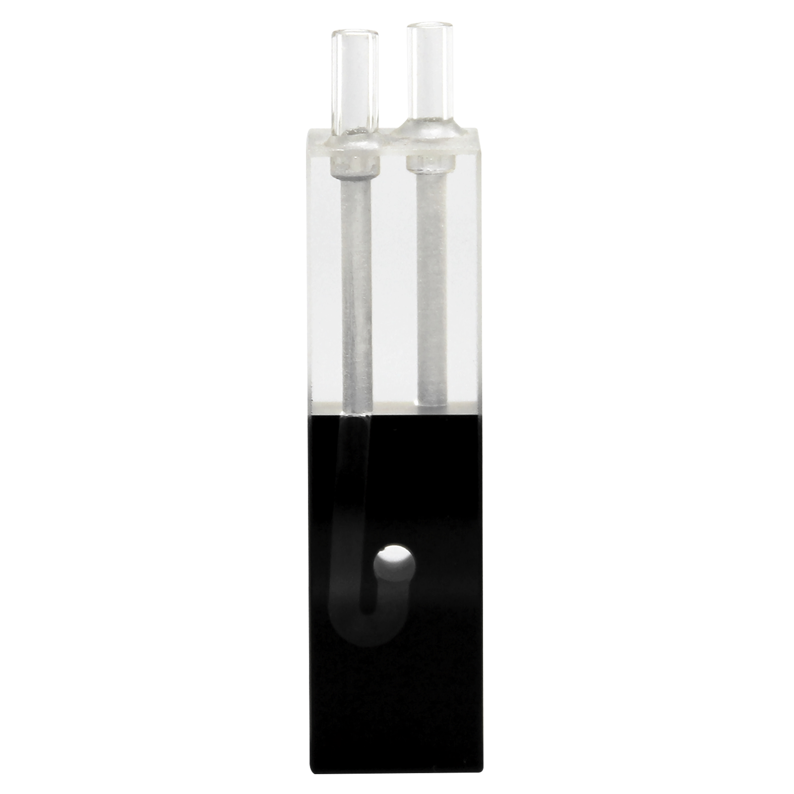 ADAMAS-BETA Laboratory Dark Flow Cuvette Quartz 1/2 Black-White Flow Cuvette Optical Path 5-30MM Square/Round Hole Flow-Tank Colorimetric Cup