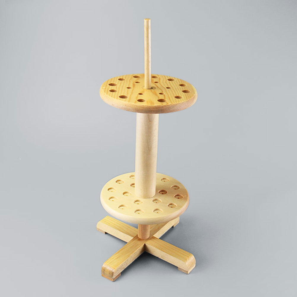 ADAMAS-BETA Lab Wooden Pipette Rack Trapezoid / Disc Type Laboratory Horizontal Pipe Holder 7 Wells 16 Holes for 10ml 25ml Pipettes