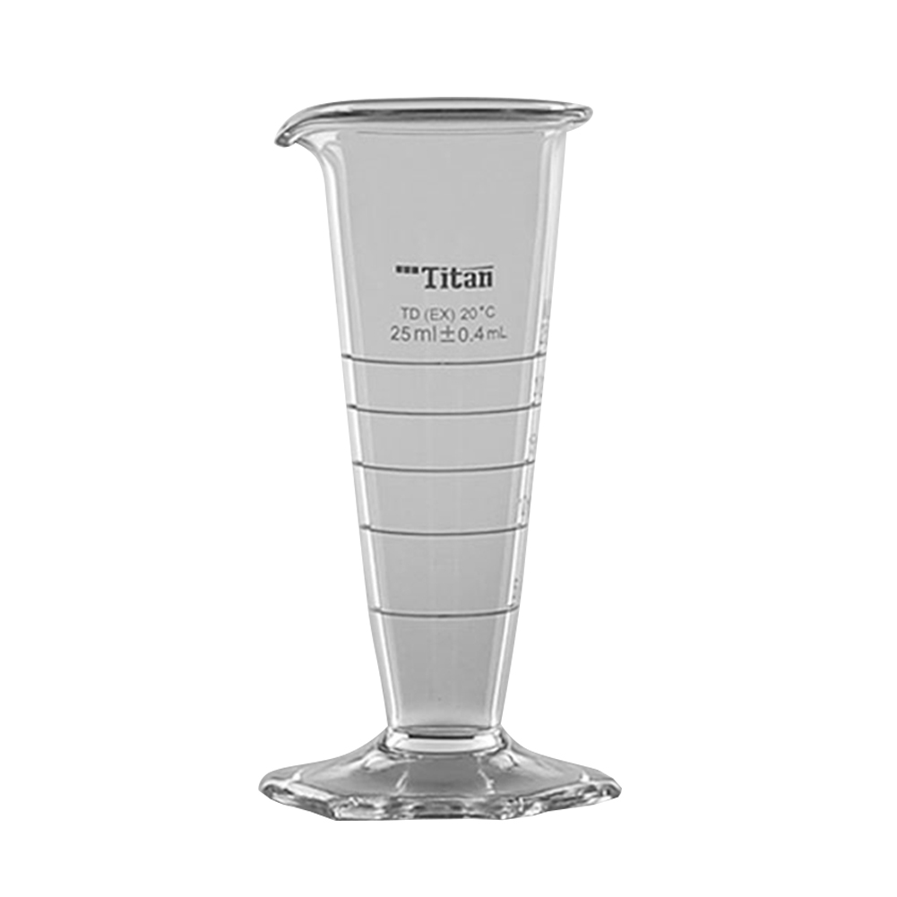ADAMAS BETA 1pcs Hexagonal Base Glass Measuring Cup 5-1000ML Laboratory Graduated Conical Cylinder Lab Glassware