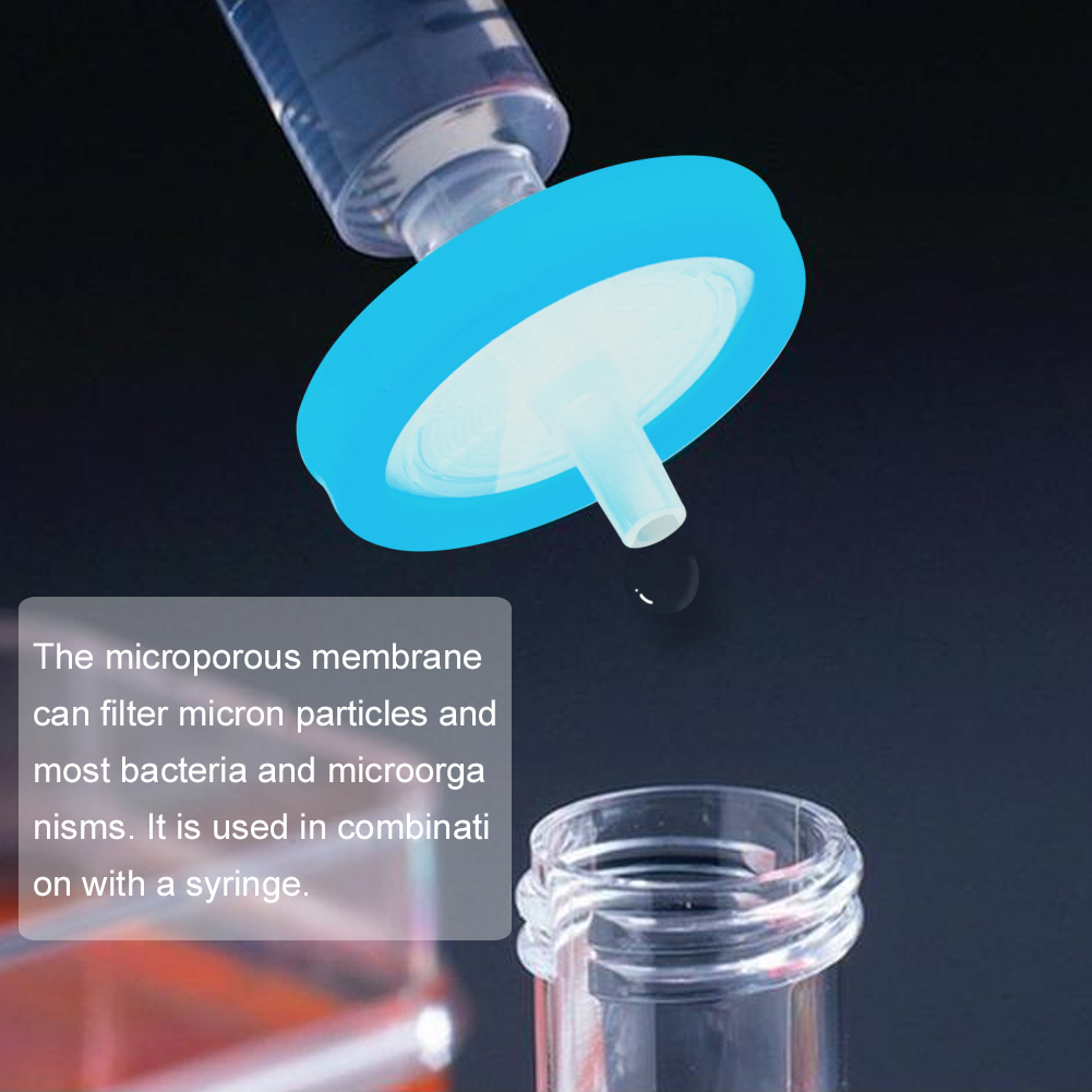 15-100pcs Sterilized Needle Filter PVDF 0.1um 0.22um 0.45um Disposable Individual PP Syringe Filters Lab Experiment Accessories