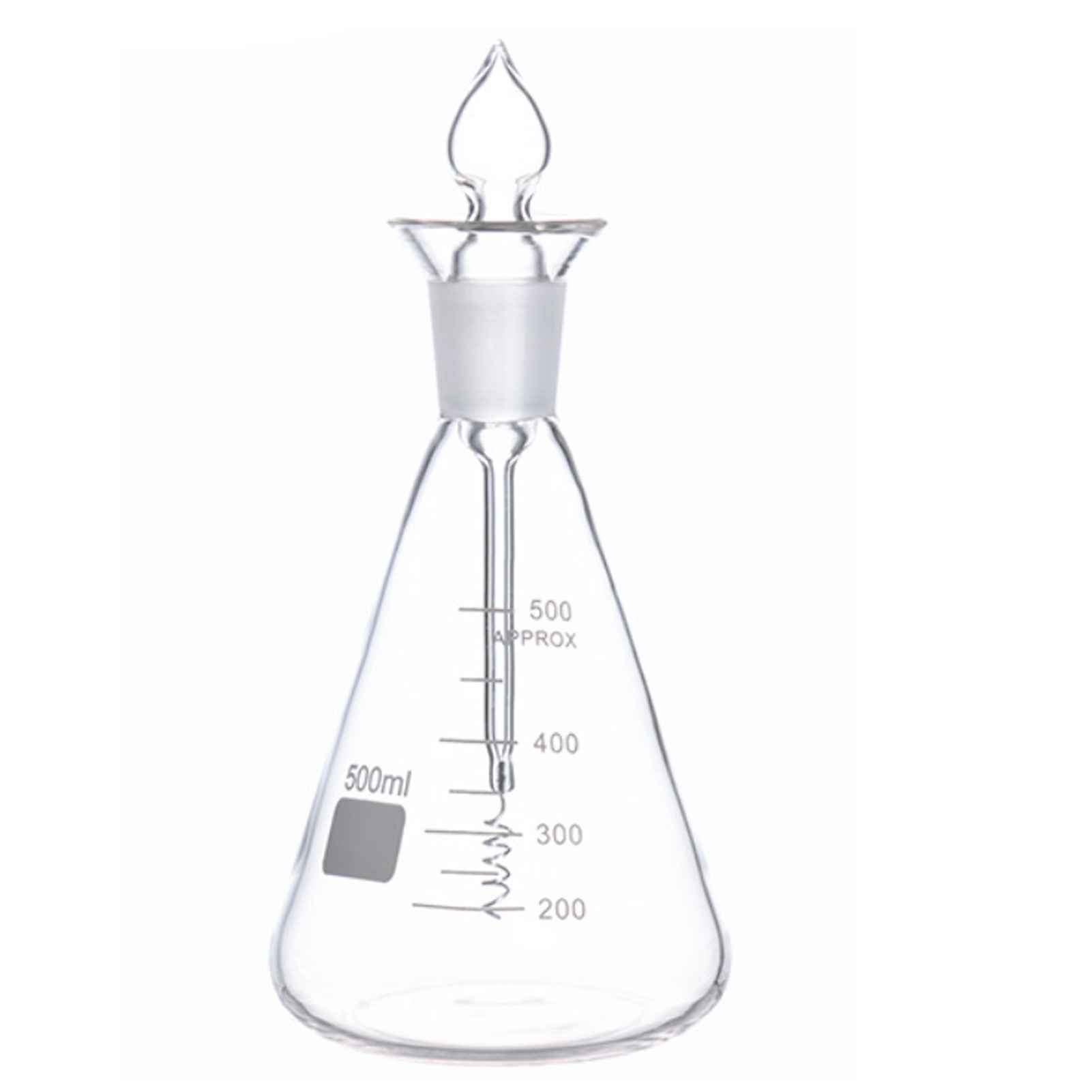 ADAMAS BETA Glass Oxygen Combustion Cylinder Laboratory Quartz Conical Flask with Platinum Wire Triangle Flasks 500ml 1000ml Burning Bottle