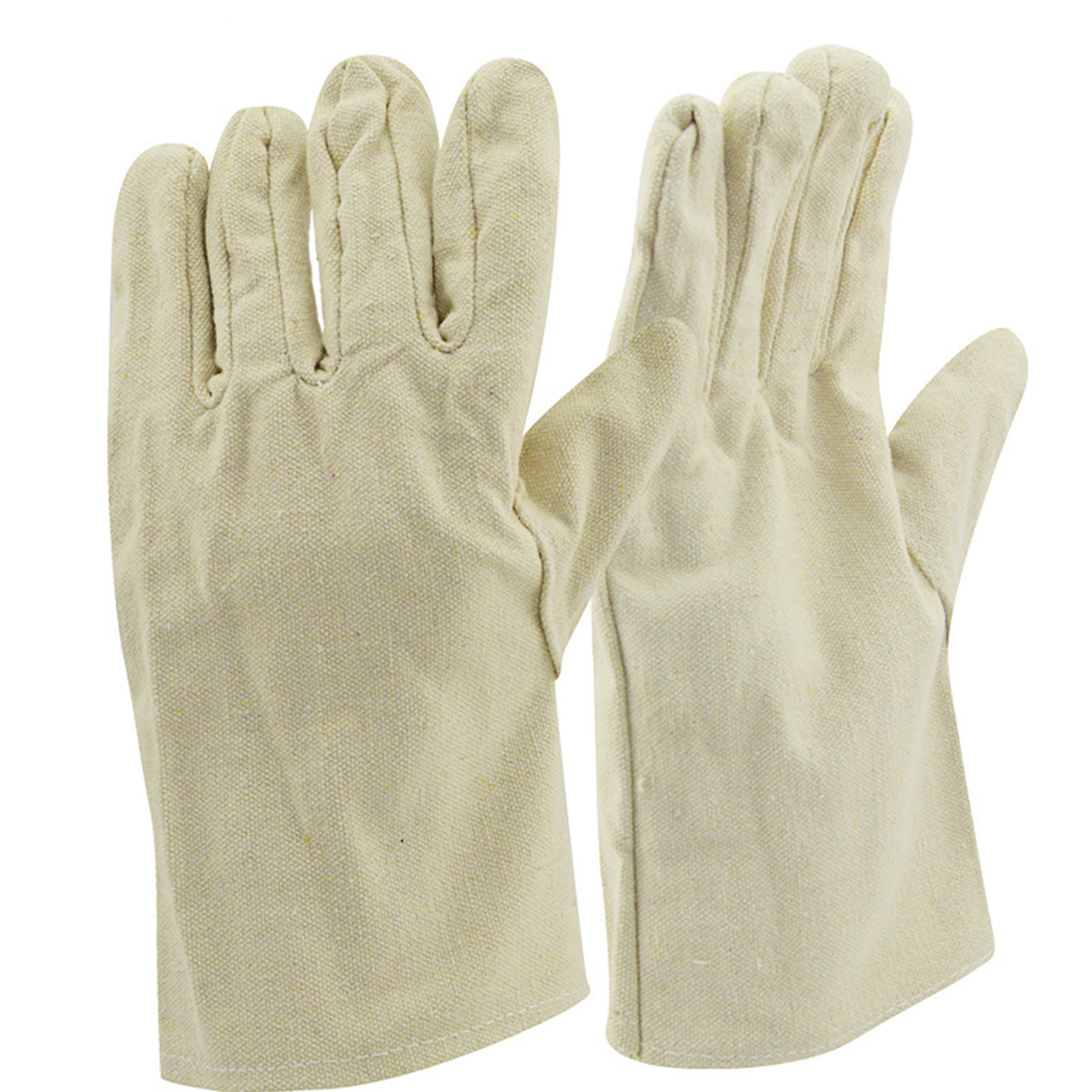 ADAMAS BETA Wholesale 10 Pairs Enlarged Canvas Gloves Labor Protection Gloves 25x12m Wearable Antiskid Laboratory Handling Gloves