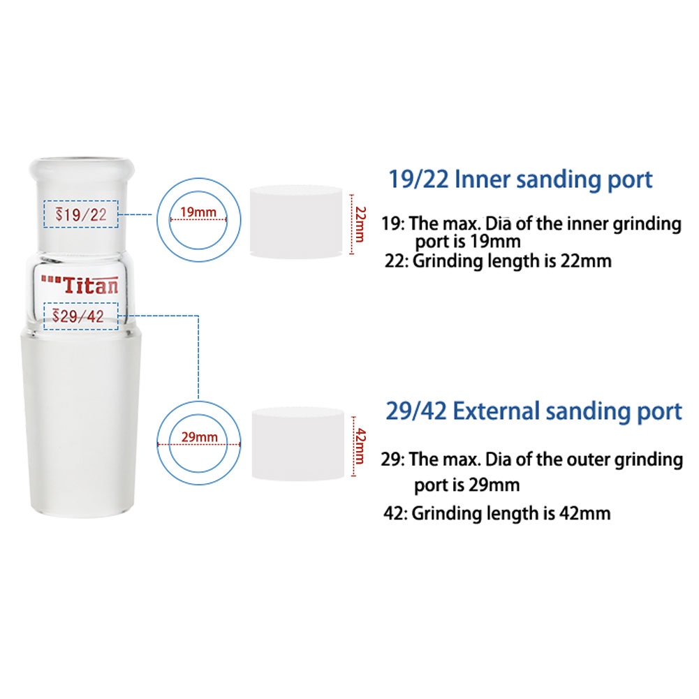 ADAMAS-BETA Space Saving Air Extraction Joint High Borosilicate Glass Laboratory Glass Connector Grinding With Branch Nozzle 90 Degree Bent Inlet Adapter