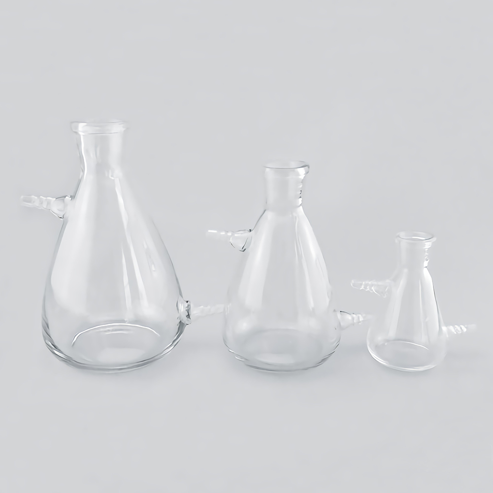ADAMAS BETA Lab Filter Bottle with Upper Low Nozzle 125ml-10000ml Laborator Glass Grinding Mouth Suction Filter Bottles Conical Flask