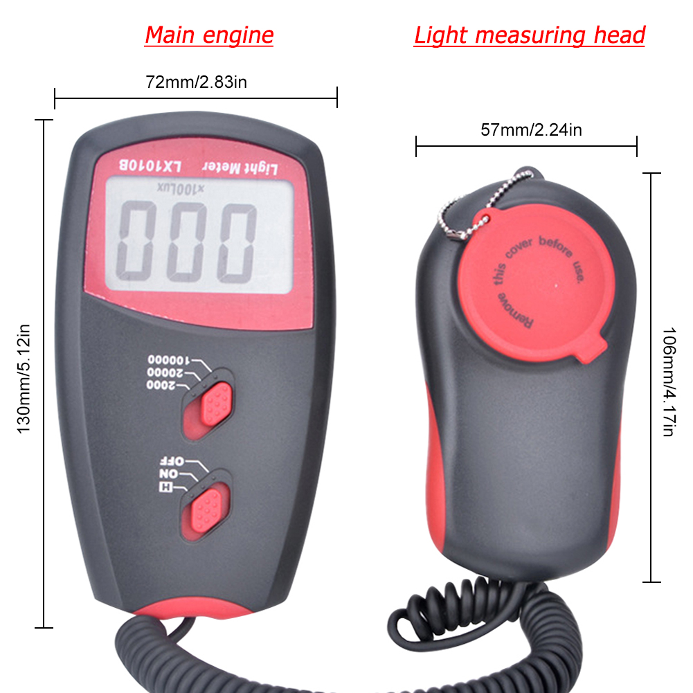 ADAMASBETA Light Intensity Meter LX1010B Lux Meter Illumination Photo
