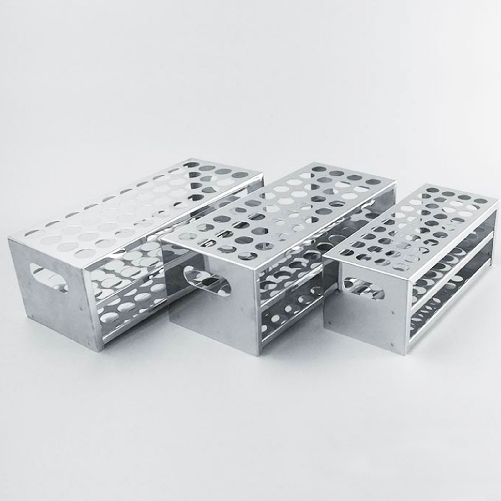 ADAMAS BETA 1pcs Stainless Steel Test Tube Rack 40-Well Hole Diameter 18.5-20.5mm Multi-Purpose Laboratory Centrifuge Tube Storage Holder