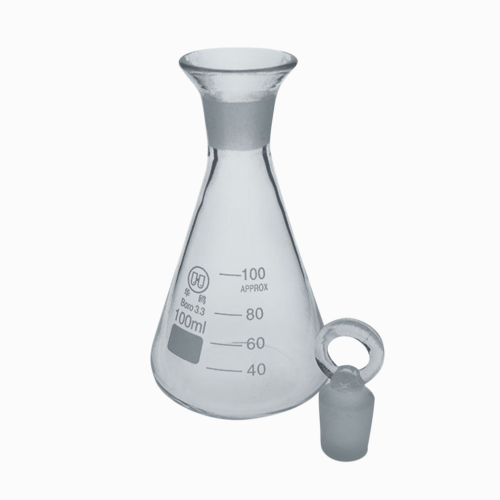 ADAMAS-BETA Lab Bottle Thick-Walled Round,Plastic Straight,Dropping Bottles Iodine Flask for Lab