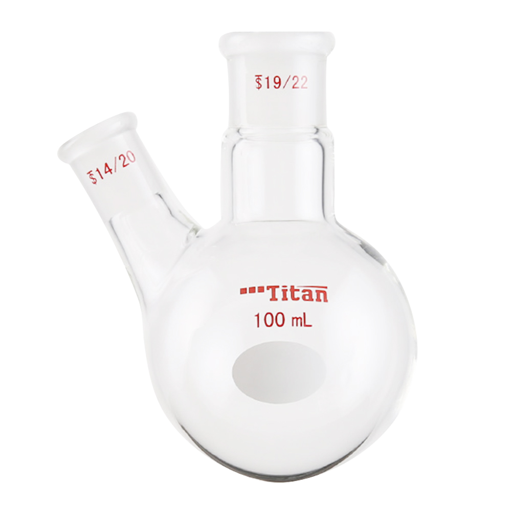 ADAMAS-BETA Two-Necked Flask Lab Glassware Spherical Bottle Round-Bottomed Grind Reaction Flasks 10-2000ml for Distillation Experiment