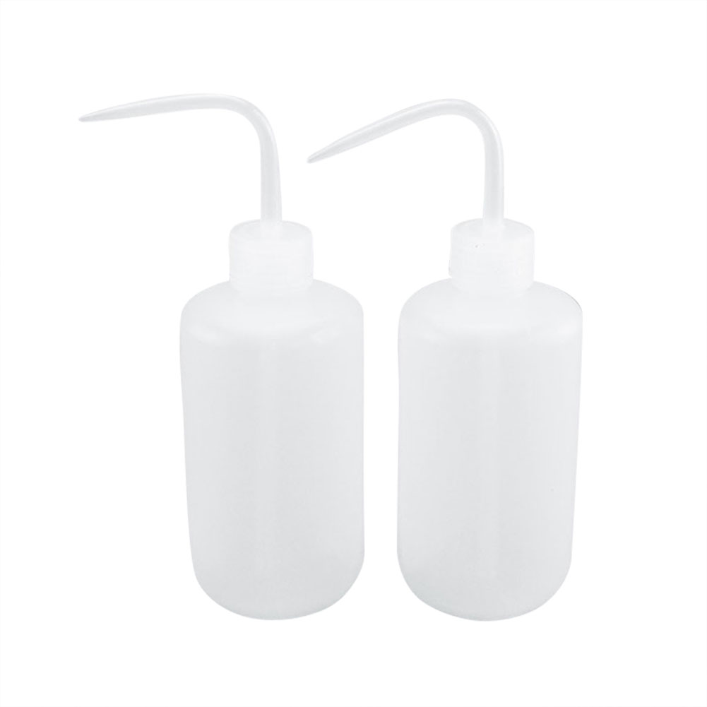 ADAMAS-BETA Plastic Washing Bottle PP White Large Capacity 250-1000ml Lab Graduated Washing Bottles with Cusp Tube Squeeze Diffuser Bottle