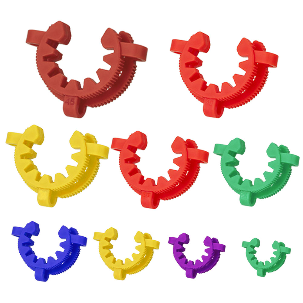 ADAMAS BETA Standard Bung Clamp Tapered Interface Clip Red Laboratory Plastic Fixing Sealing Clips Stainless Sheet Clip