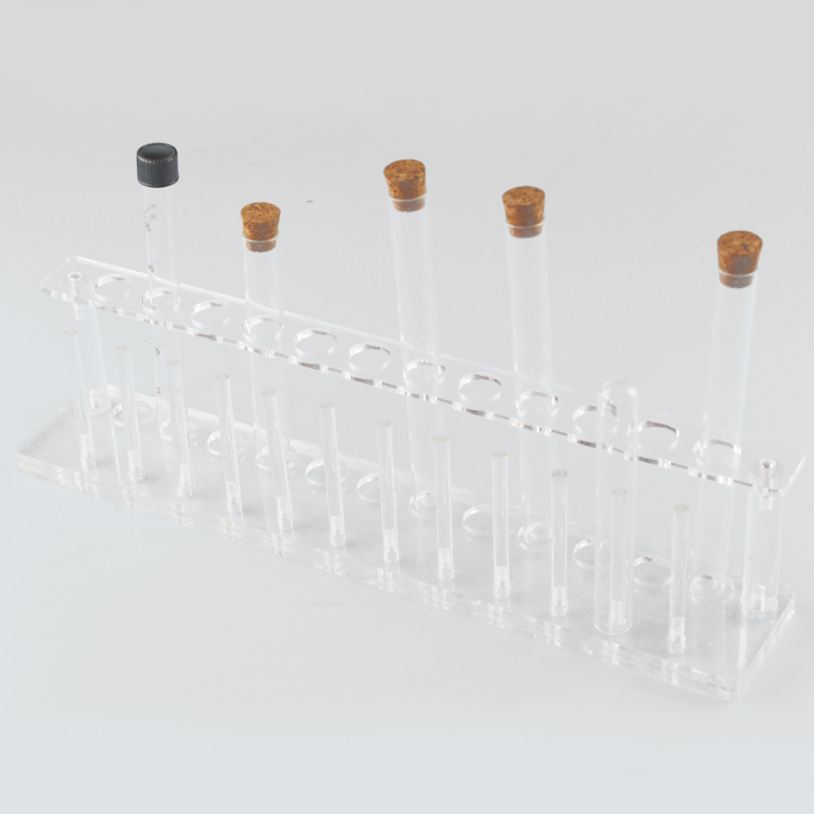 ADAMAS BETA Lab Plexiglass Test Tube Rack Multifunctional Test Tube Holder 6-40 Well Hole Diameter 12.2mm 22mm Laboratory Test Tube Stander
