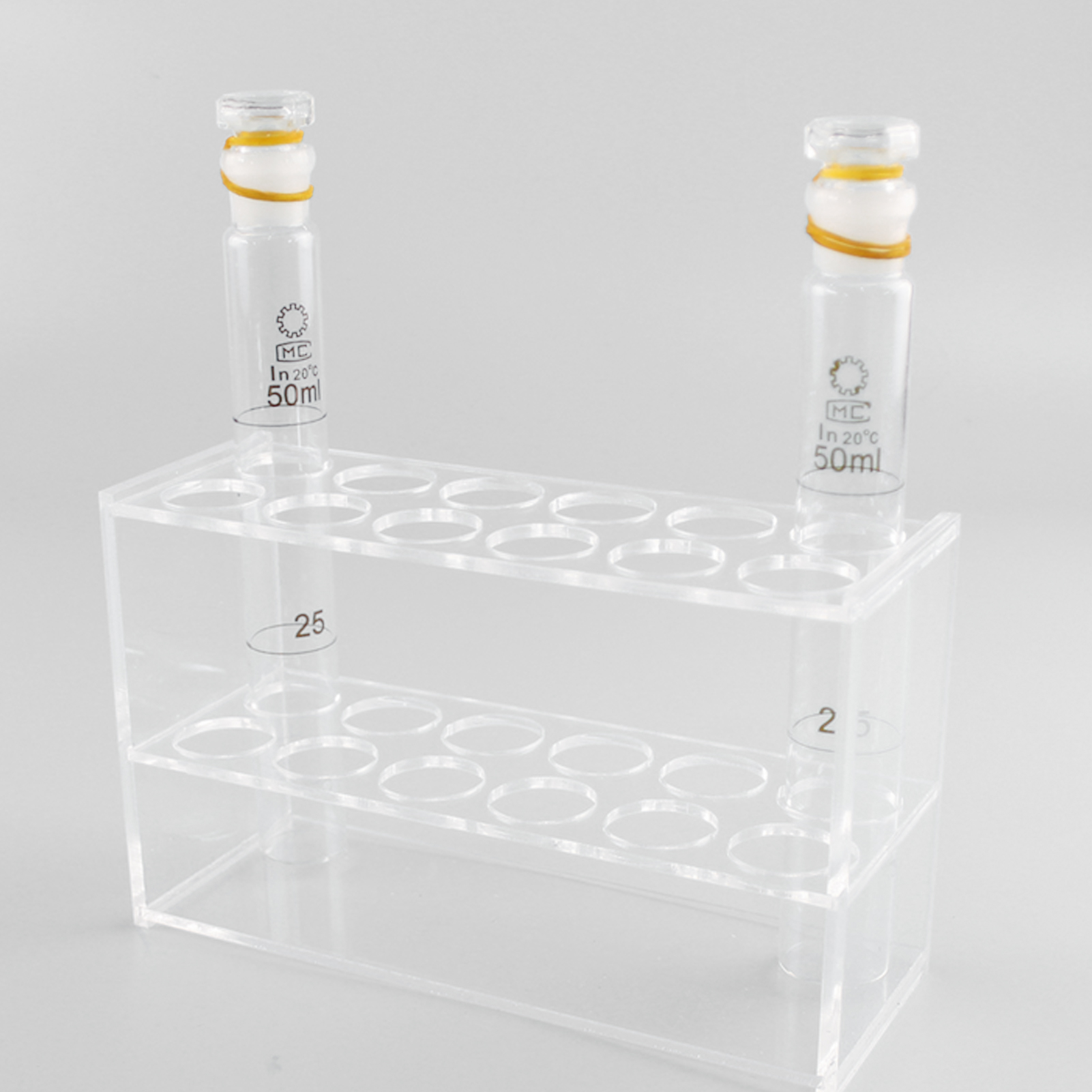 ADAMAS BETA Organic Glass Colorimetric Pipe Rack 6-Well 12-Well 10-100ml Laboratory Plexiglass Test Tube Holder Colorimetric Tubes Stander