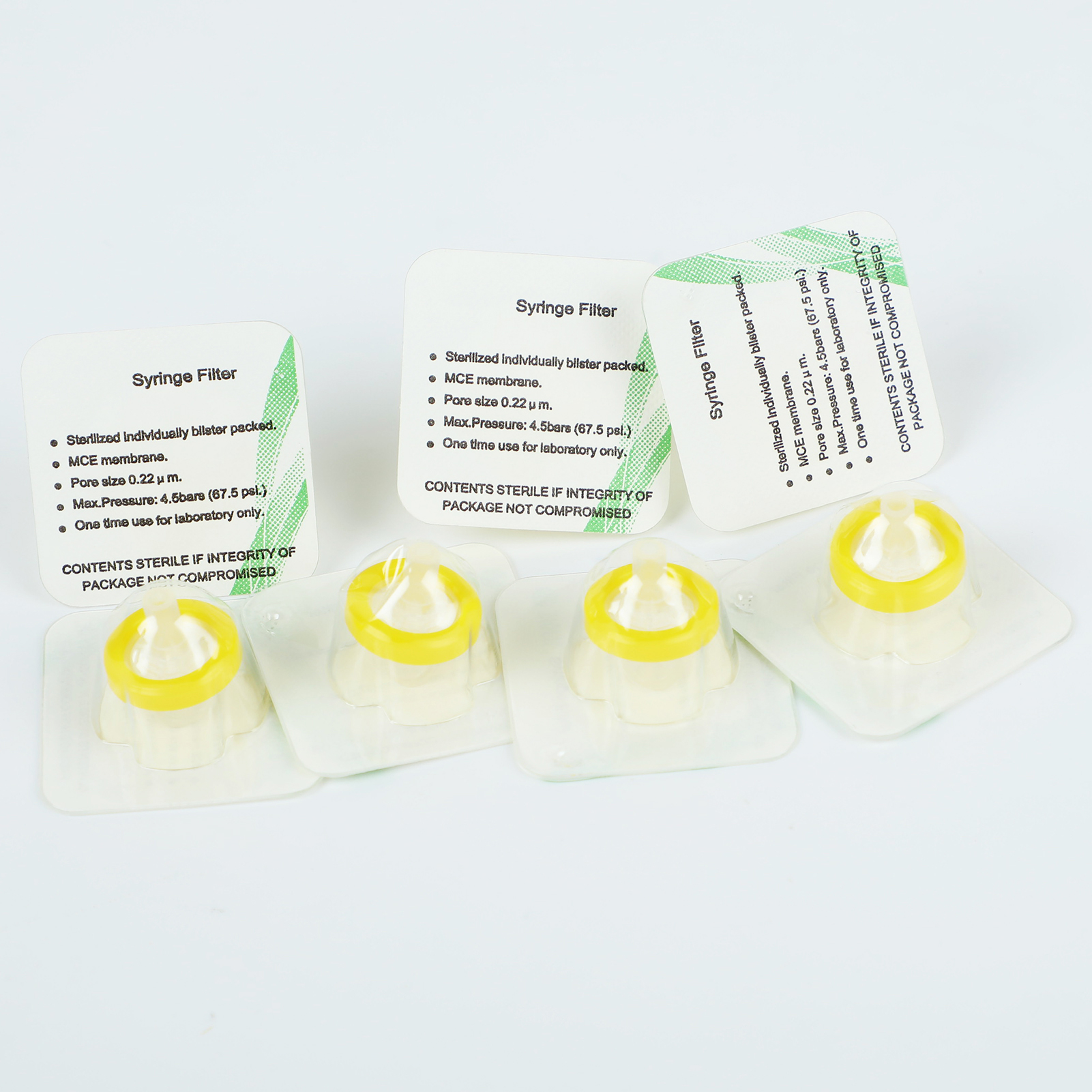 ADAMAS-BETA 15-100pcs PP Sterilized Needle Filter 0.22um 0.45um MCE Disposable Individual Package Syringe Filter Lab Experiment Accessories